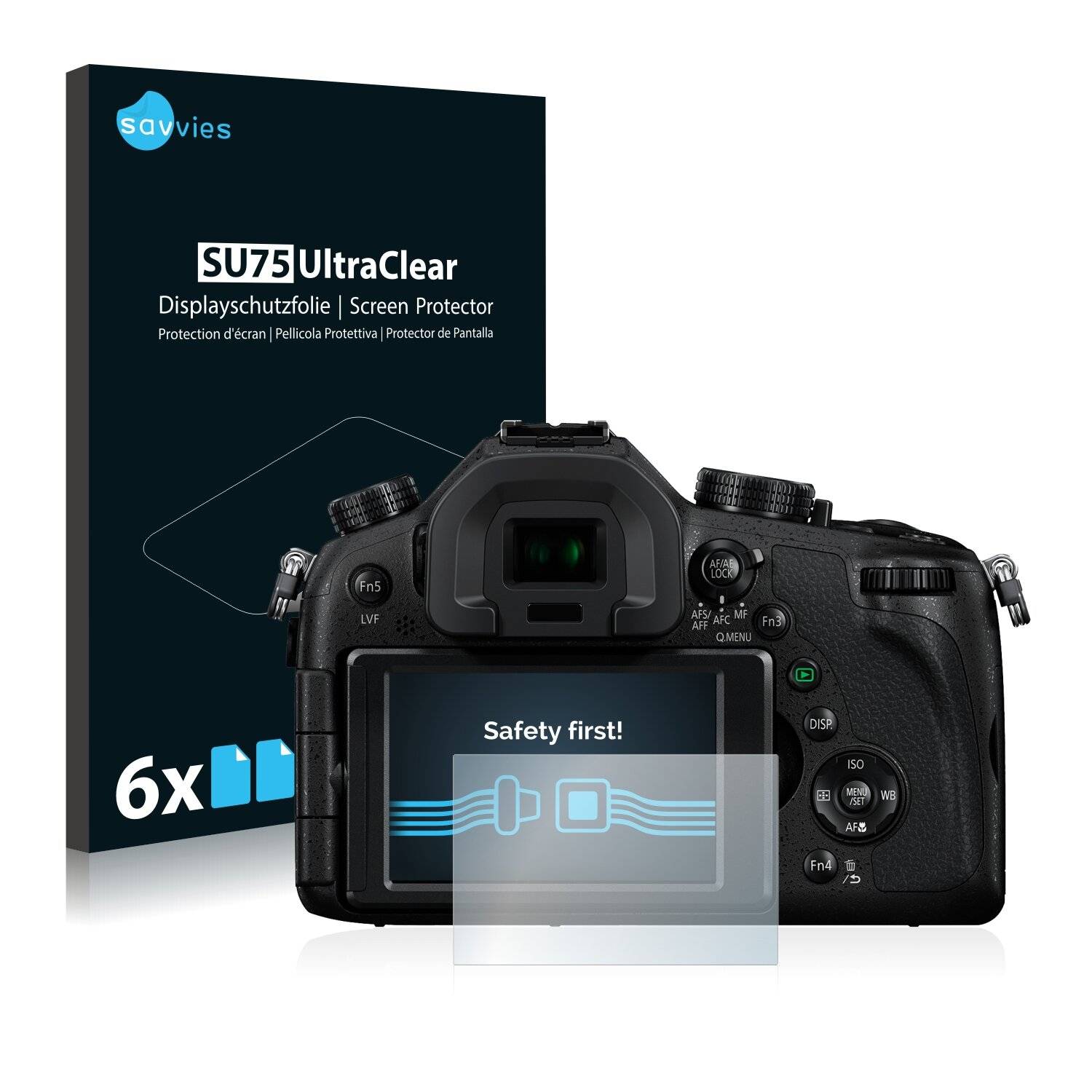 6x Savvies SU75 Displayschutzfolie für Panasonic Lumix