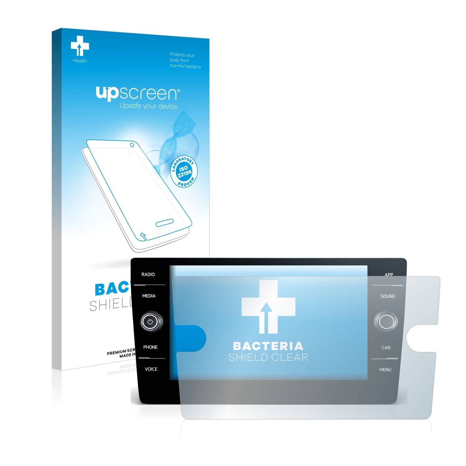 upscreen Bacteria Shield Clear Premium Antibakterielle Displayschutzfolie für Volkswagen