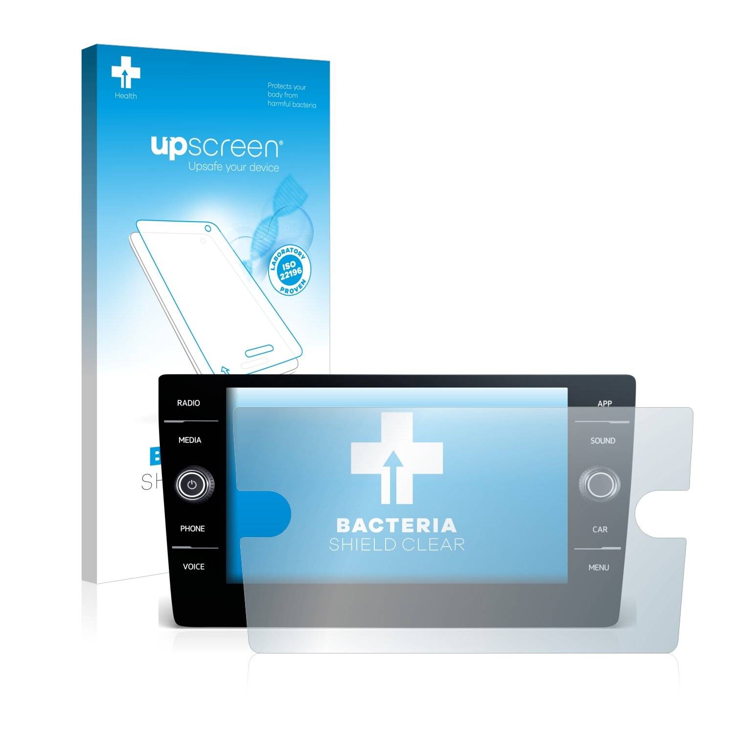 upscreen Bacteria Shield Clear Premium Antibakterielle Displayschutzfolie für Volkswagen