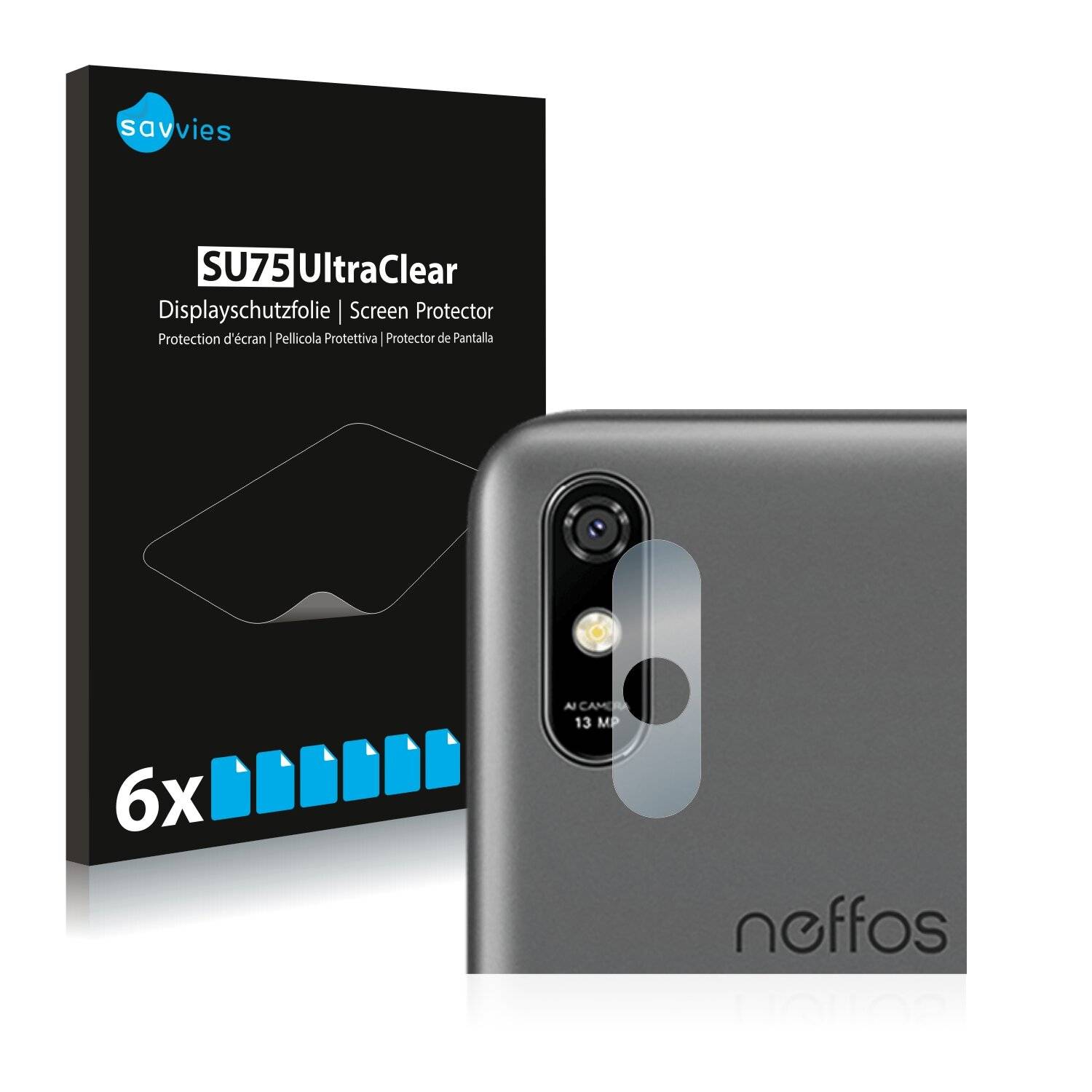 6x Savvies SU75 Displayschutzfolie für TP-Link Neffos C9 Max (NUR