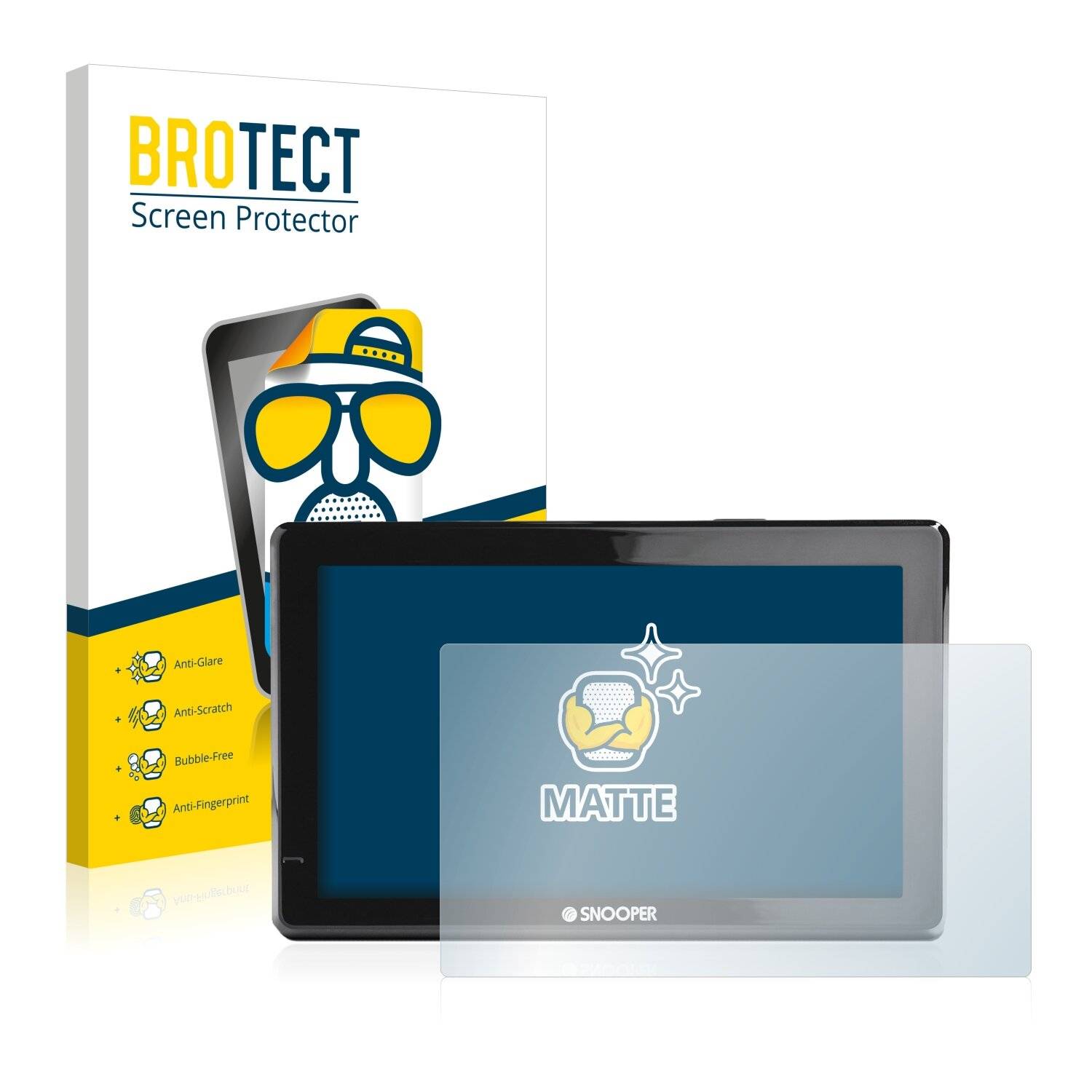 2x BROTECT Matte Displayschutzfolie für Snooper Truckmate Pro S8000 - Entspiegelt,