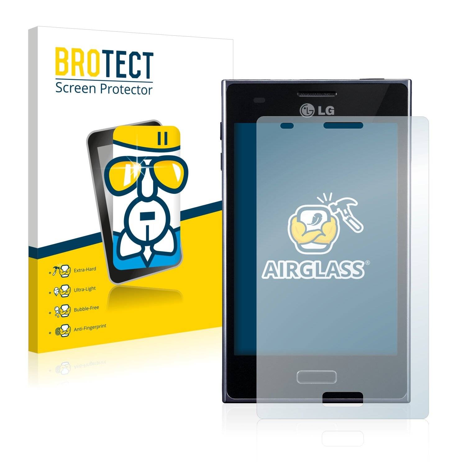 BROTECT AirGlass Schutzglas Folie für LG Electronics E610 Optimus