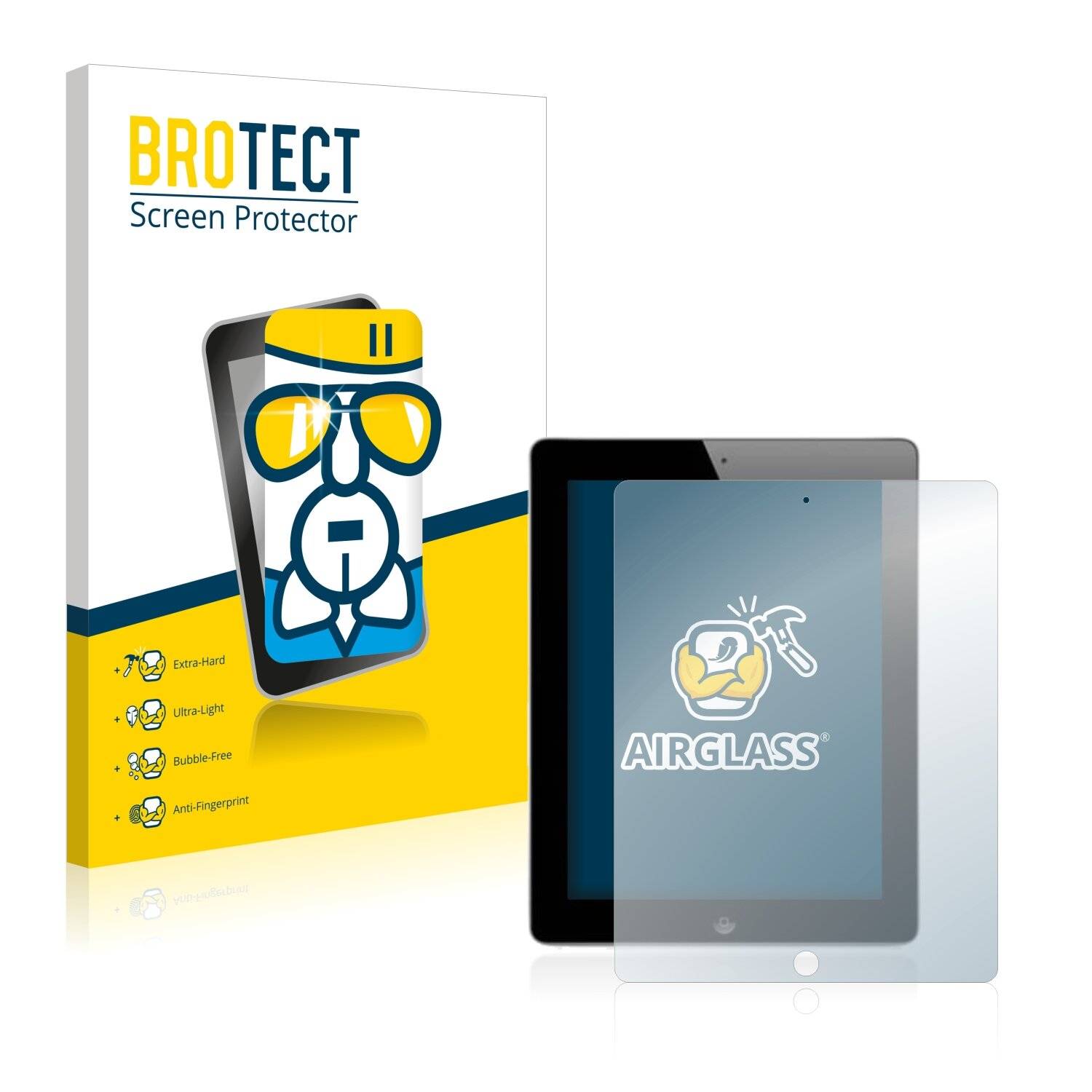 BROTECT AirGlass Schutzglas Folie für Apple iPad 4G WiFi 2012 (3.