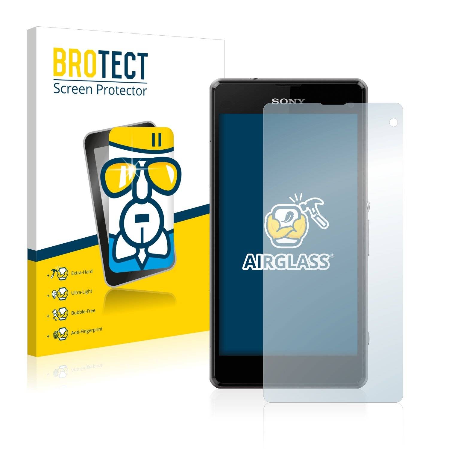BROTECT AirGlass Schutzglas Folie für Sony Xperia Z1 Mini