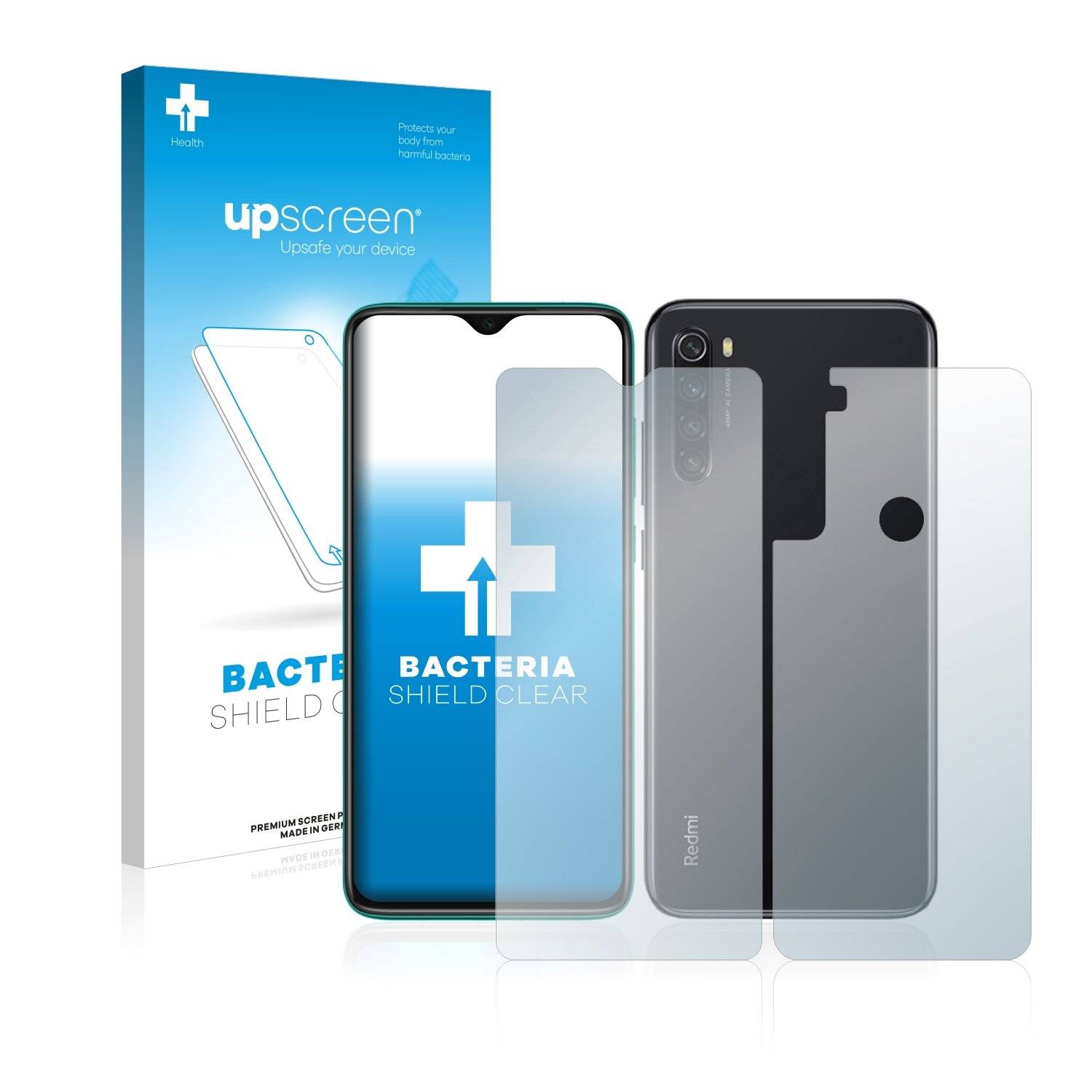 upscreen Bacteria Shield Clear Premium Antibakterielle Displayschutzfolie für Xiaomi Redmi