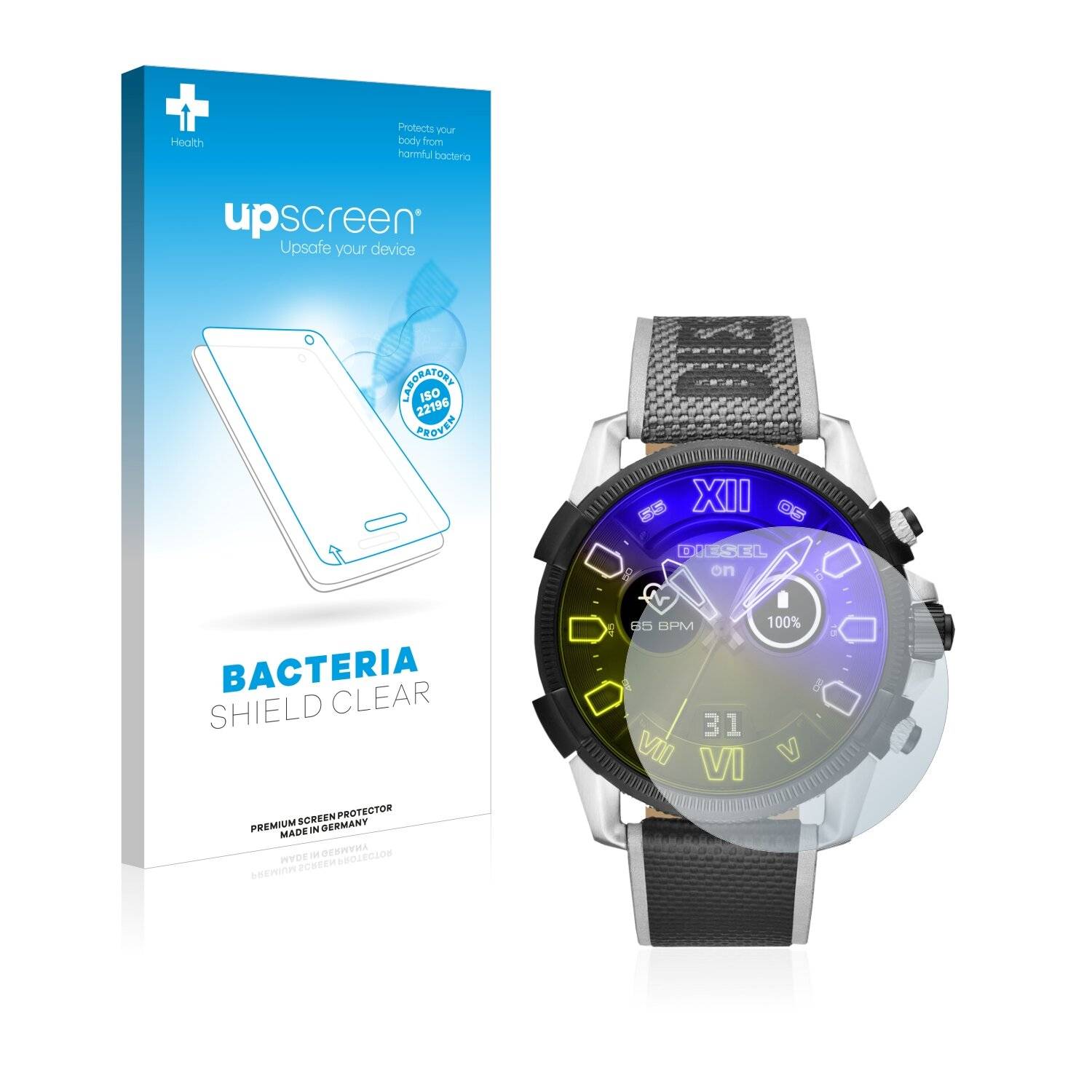 upscreen Bacteria Shield Clear Premium Antibakterielle Displayschutzfolie für Diesel