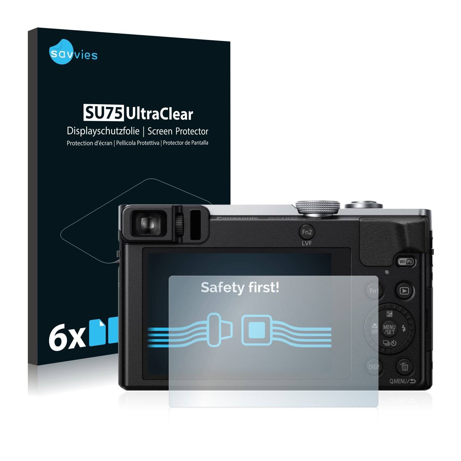 6x Savvies SU75 Displayschutzfolie für Panasonic Lumix