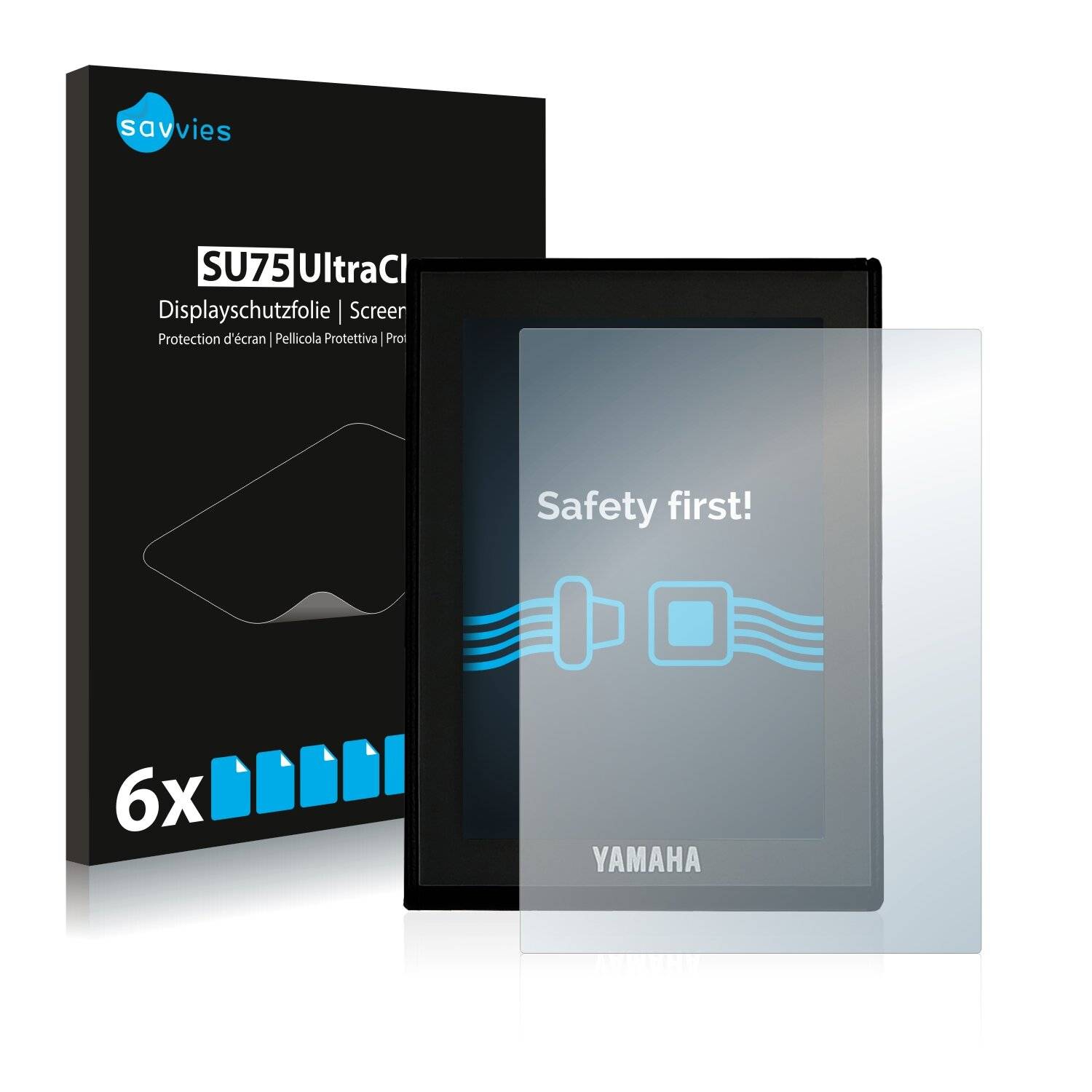 6x Savvies SU75 Displayschutzfolie für Yamaha LCD Display (E-Bike
