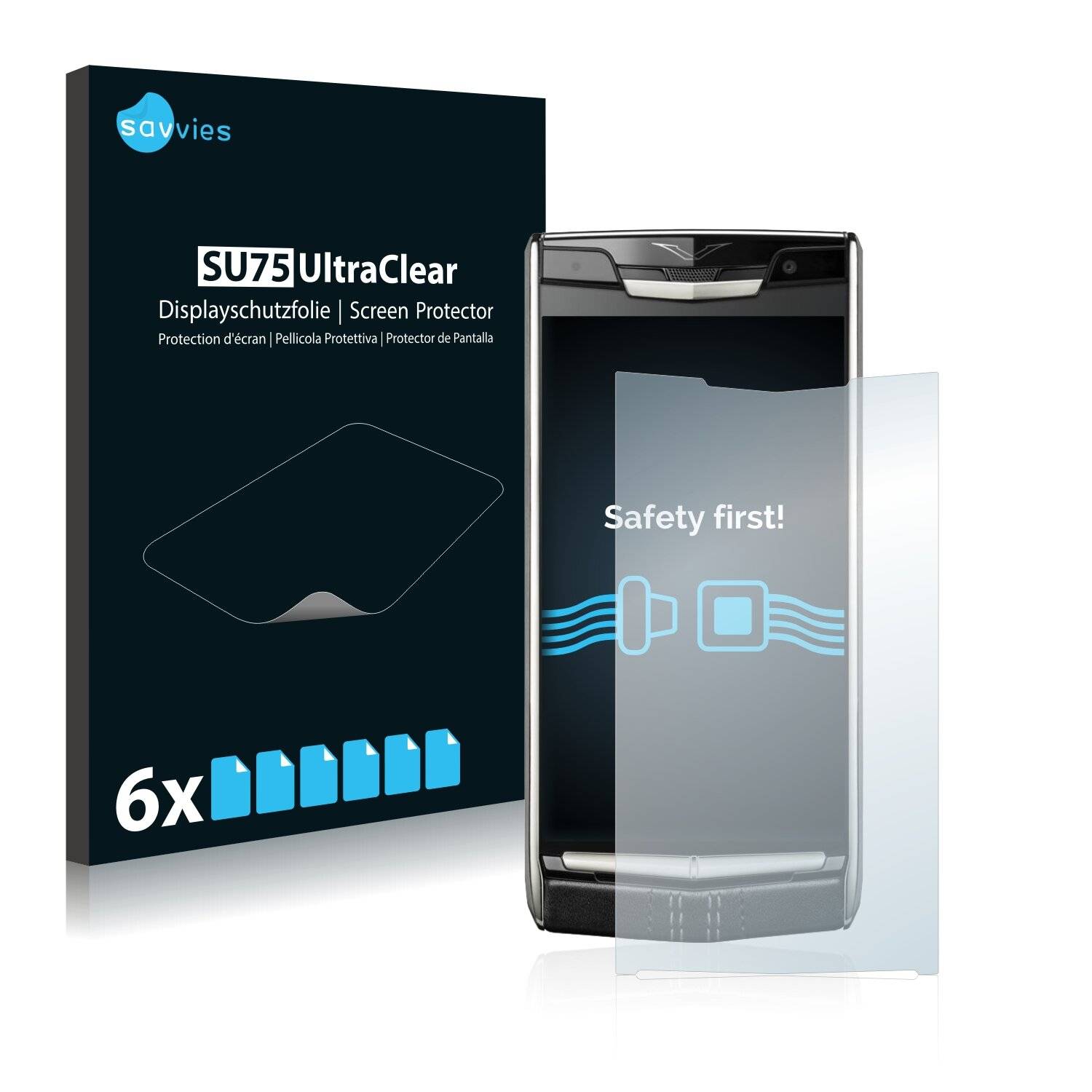 6x Savvies SU75 Displayschutzfolie für Vertu New Signature