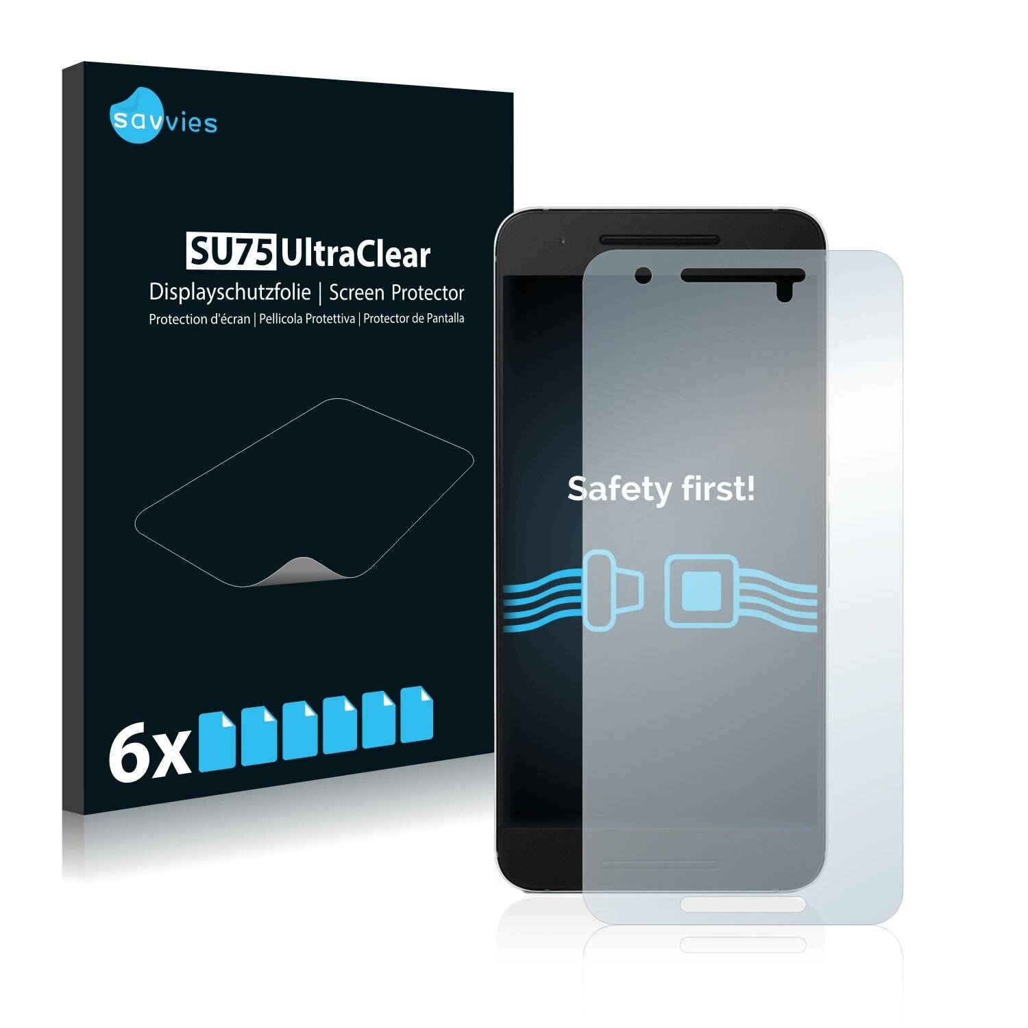 6x Savvies SU75 Displayschutzfolie für Google Nexus
