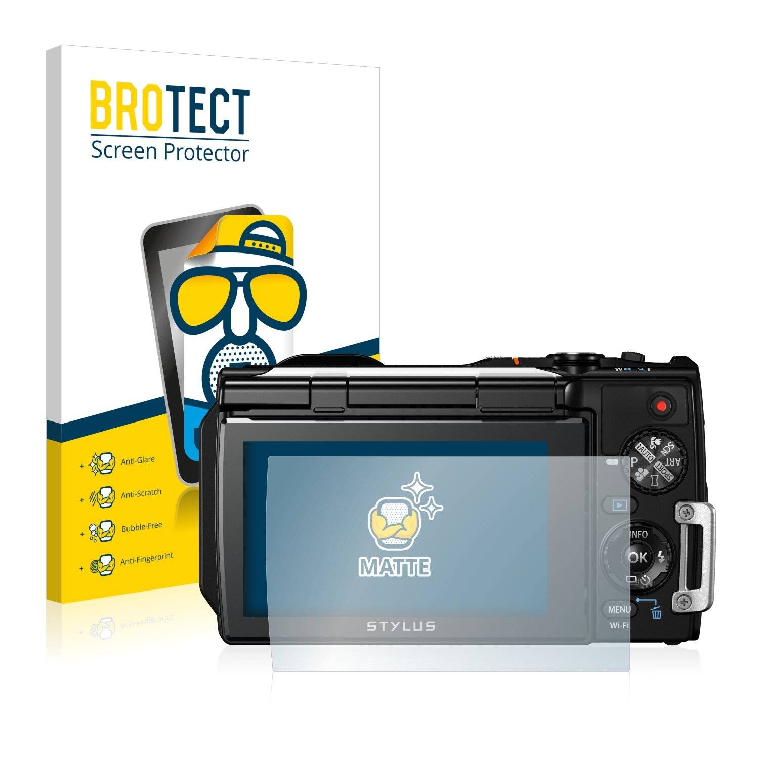 2x BROTECT Matte Displayschutzfolie für Olympus Stylus Tough TG-860 - Entspiegelt,