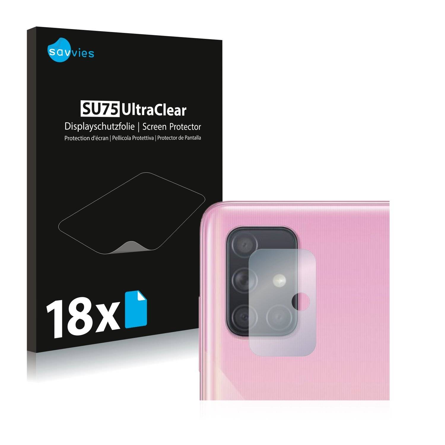 18x Savvies SU75 Displayschutzfolie für Samsung Galaxy A71 (NUR