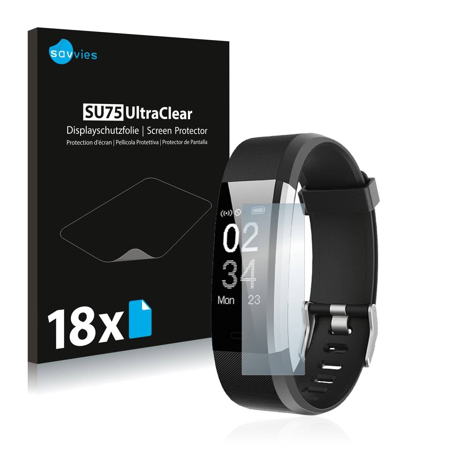 18x Savvies SU75 Displayschutzfolie für Fitpolo