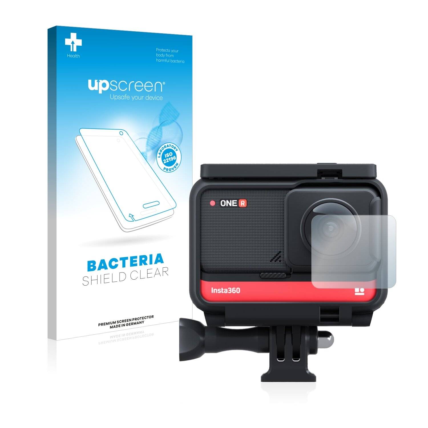upscreen Bacteria Shield Clear Premium Antibakterielle Displayschutzfolie für Insta360 One R
