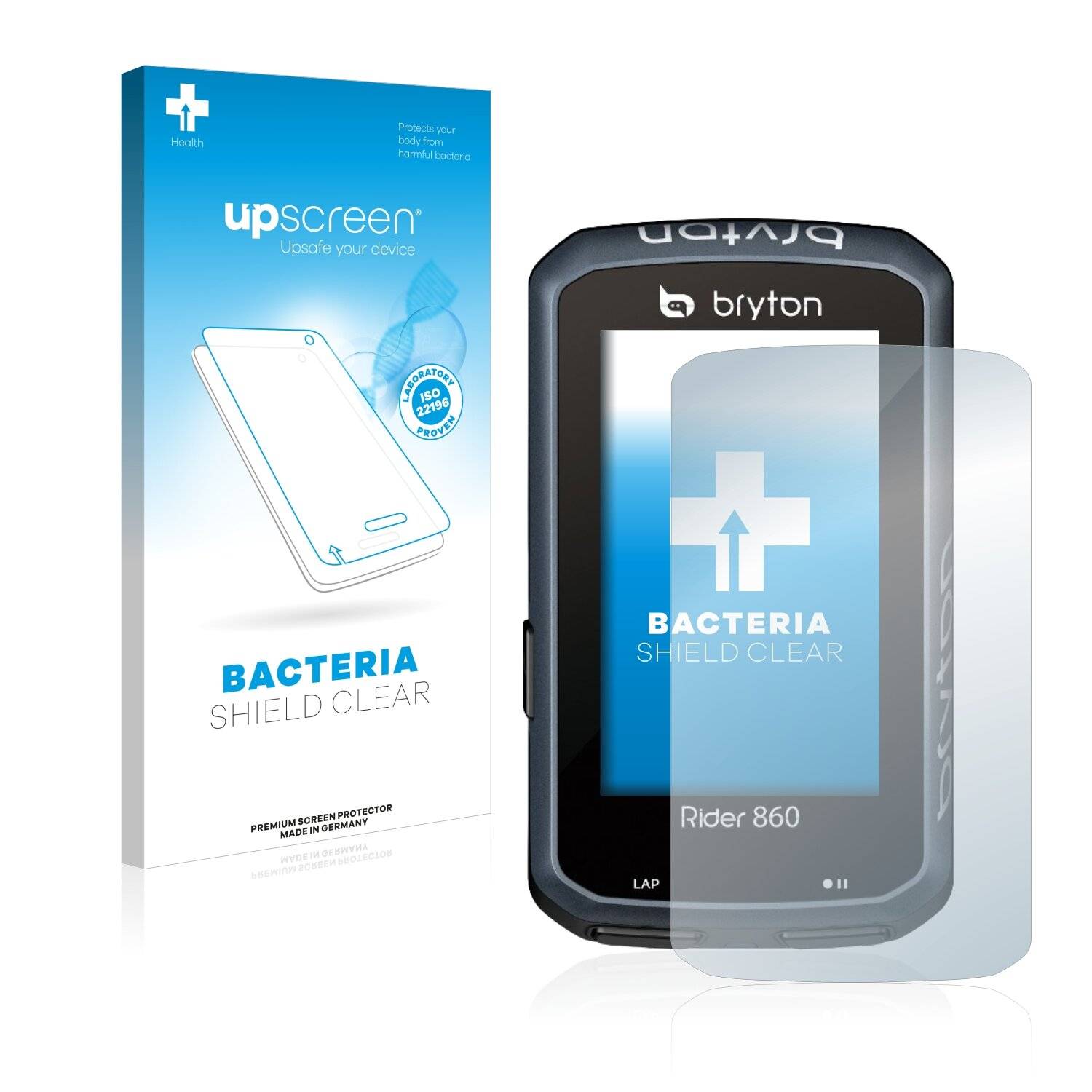 upscreen Bacteria Shield Clear Premium Antibakterielle Displayschutzfolie für Bryton Rider