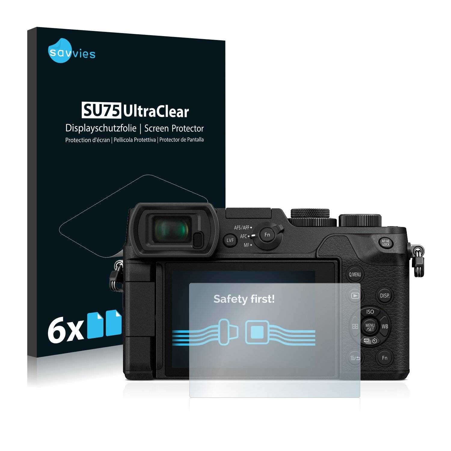 6x Savvies SU75 Displayschutzfolie für Panasonic Lumix