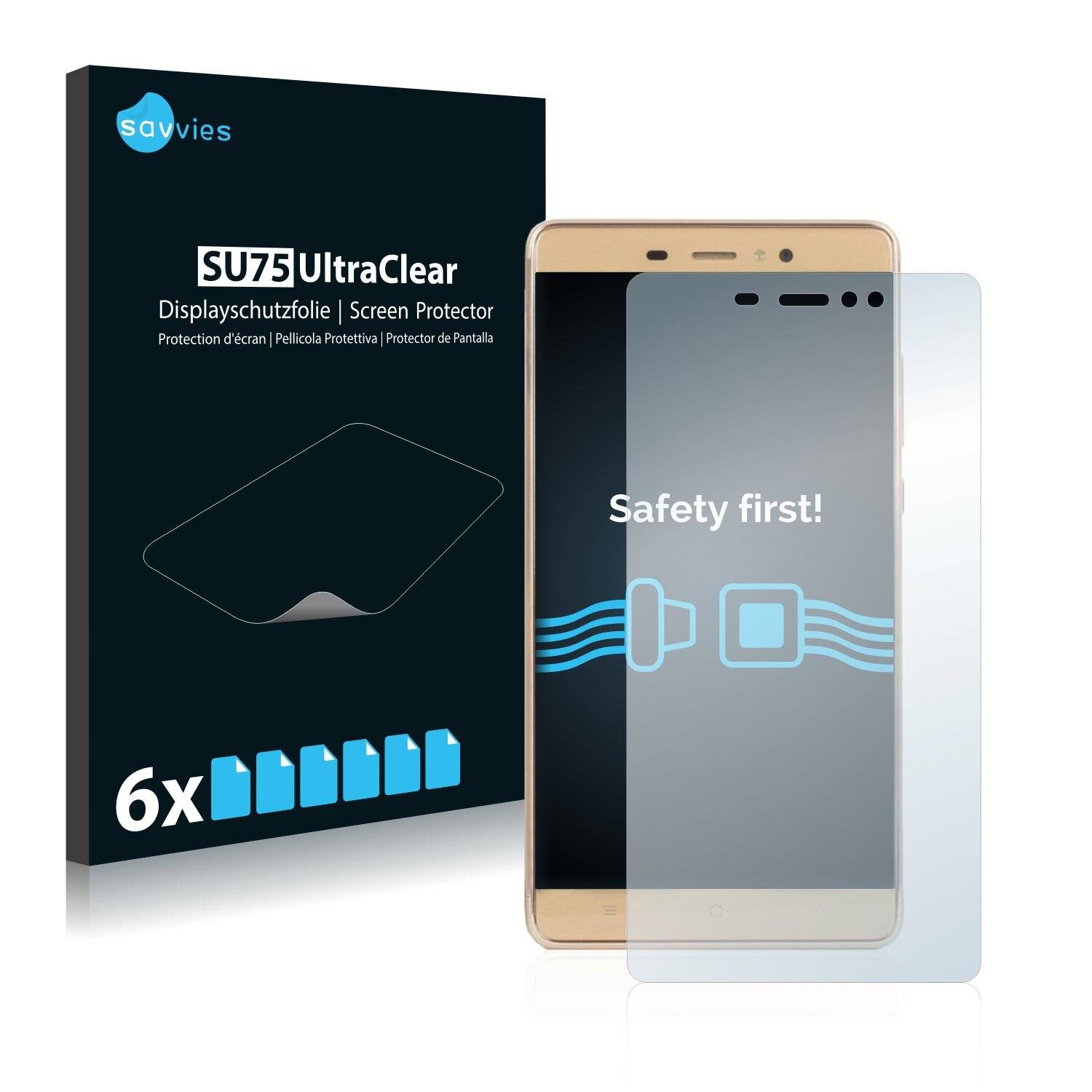6x Savvies SU75 Displayschutzfolie für Elephone