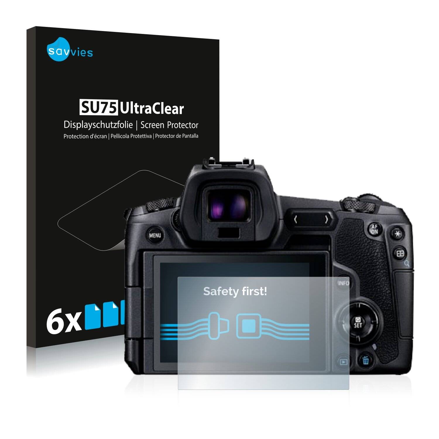 6x Savvies SU75 Displayschutzfolie für Canon EOS