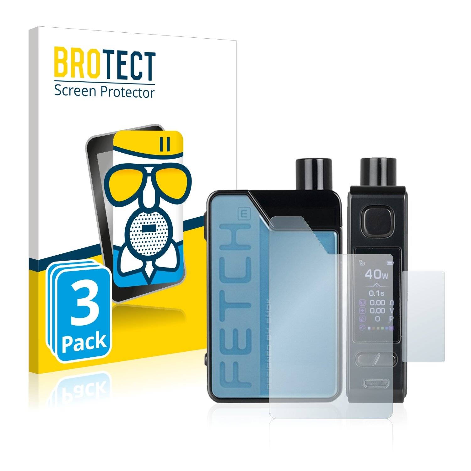 3x BROTECT AirGlass Matte Schutzglas Folie für Smok Fetch Mini