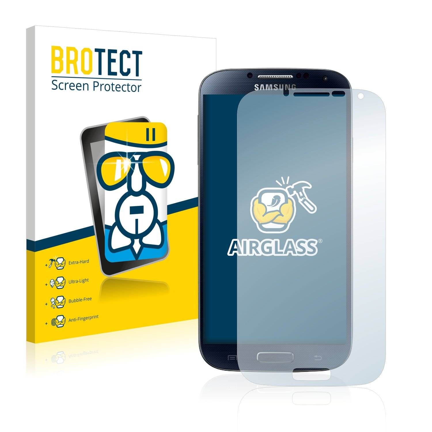 BROTECT AirGlass Schutzglas Folie für Samsung Galaxy S4 LTE+