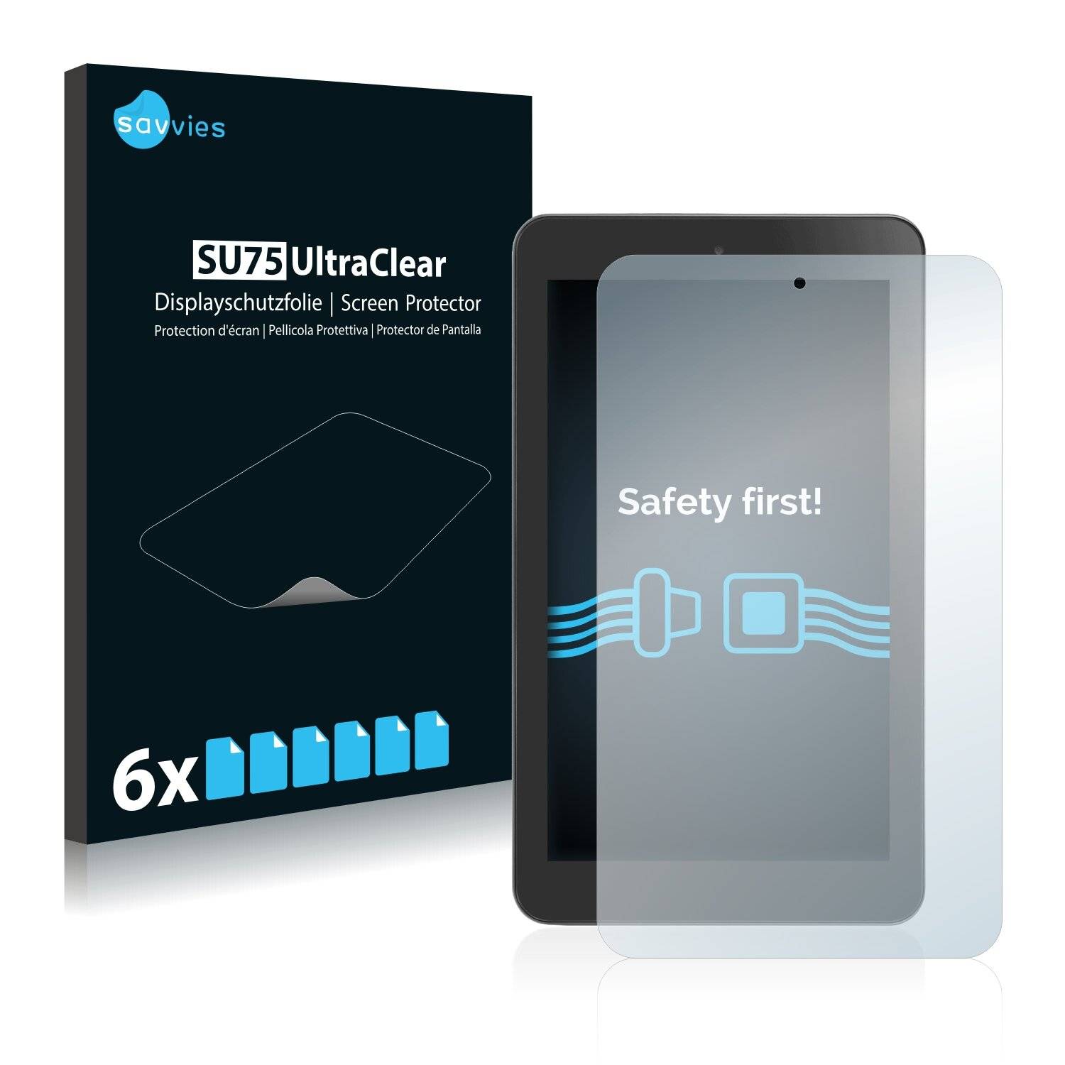 6x Savvies SU75 Displayschutzfolie für Alcatel One Touch Pop