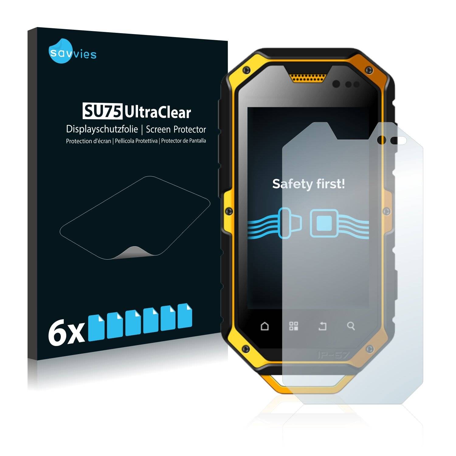 6x Savvies SU75 Displayschutzfolie für Conquest