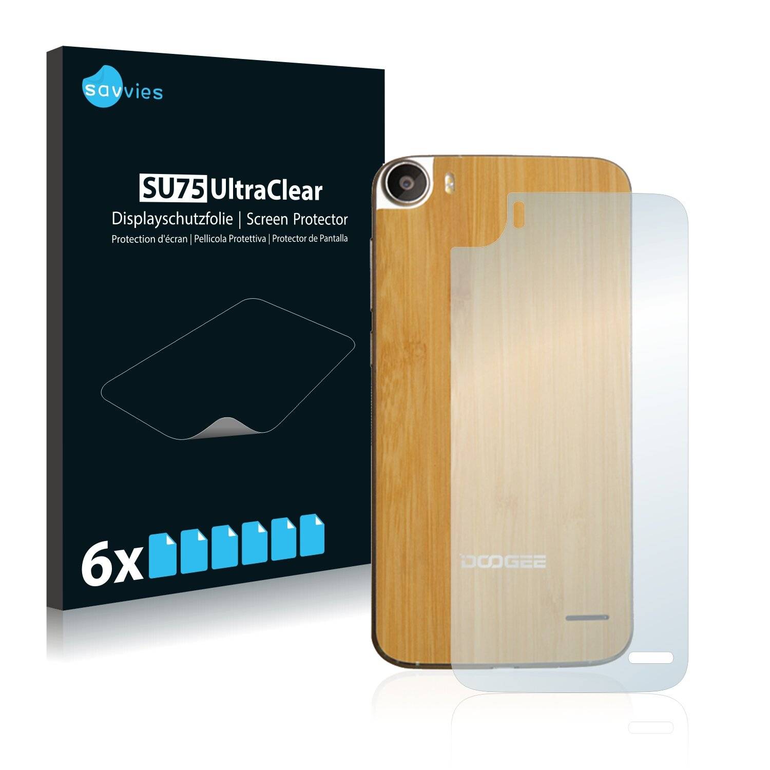 6x Savvies SU75 Displayschutzfolie für Doogee F3 Pro