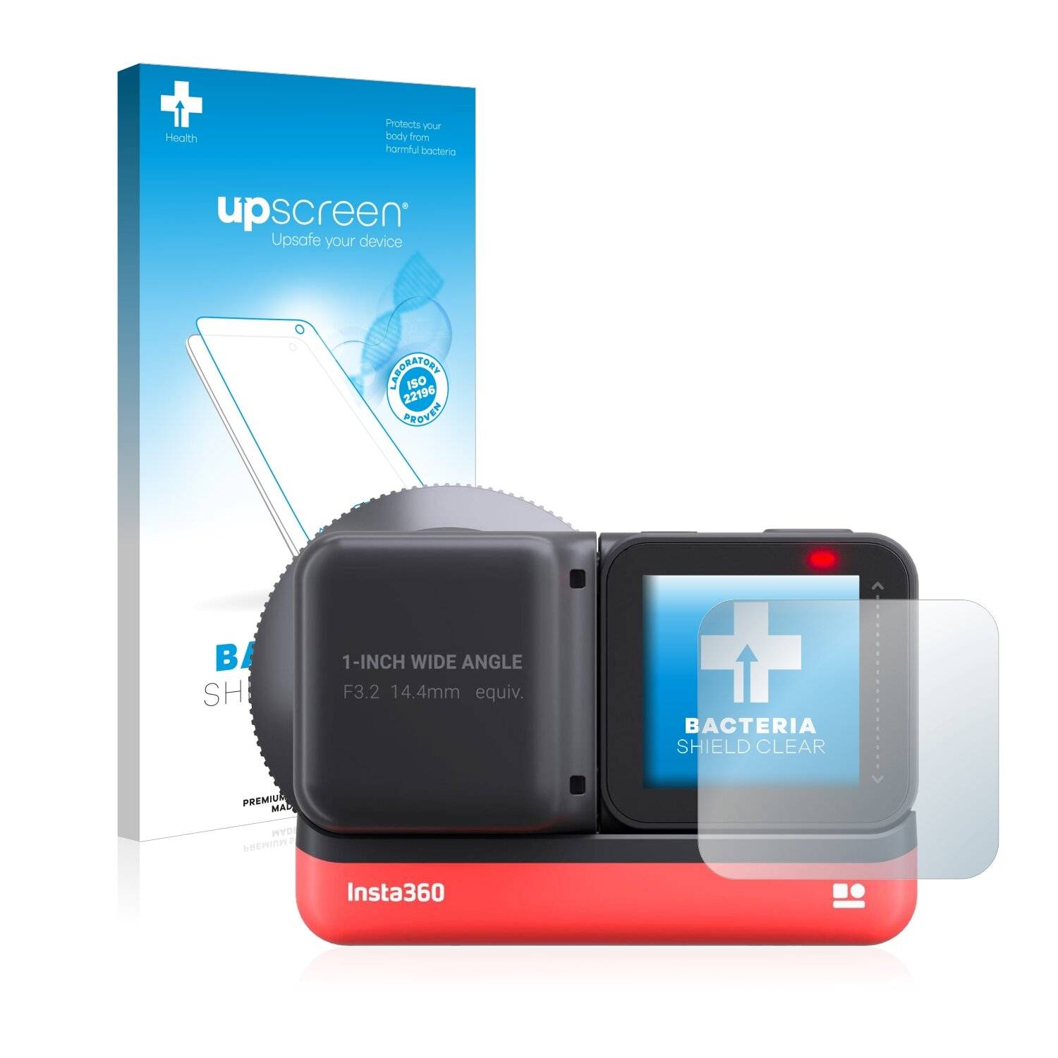 upscreen Bacteria Shield Clear Premium Antibakterielle Displayschutzfolie für Insta360 One R