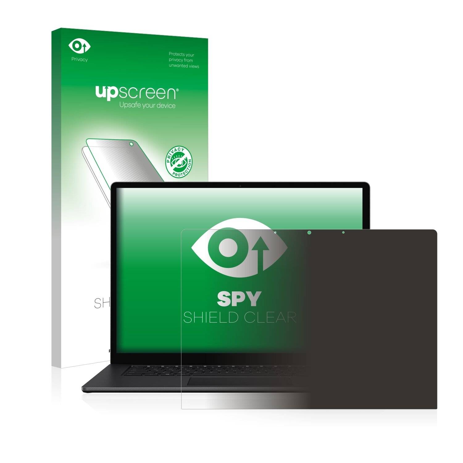 upscreen Spy Shield Clear Premium Blickschutzfolie für Microsoft Surface Laptop 3