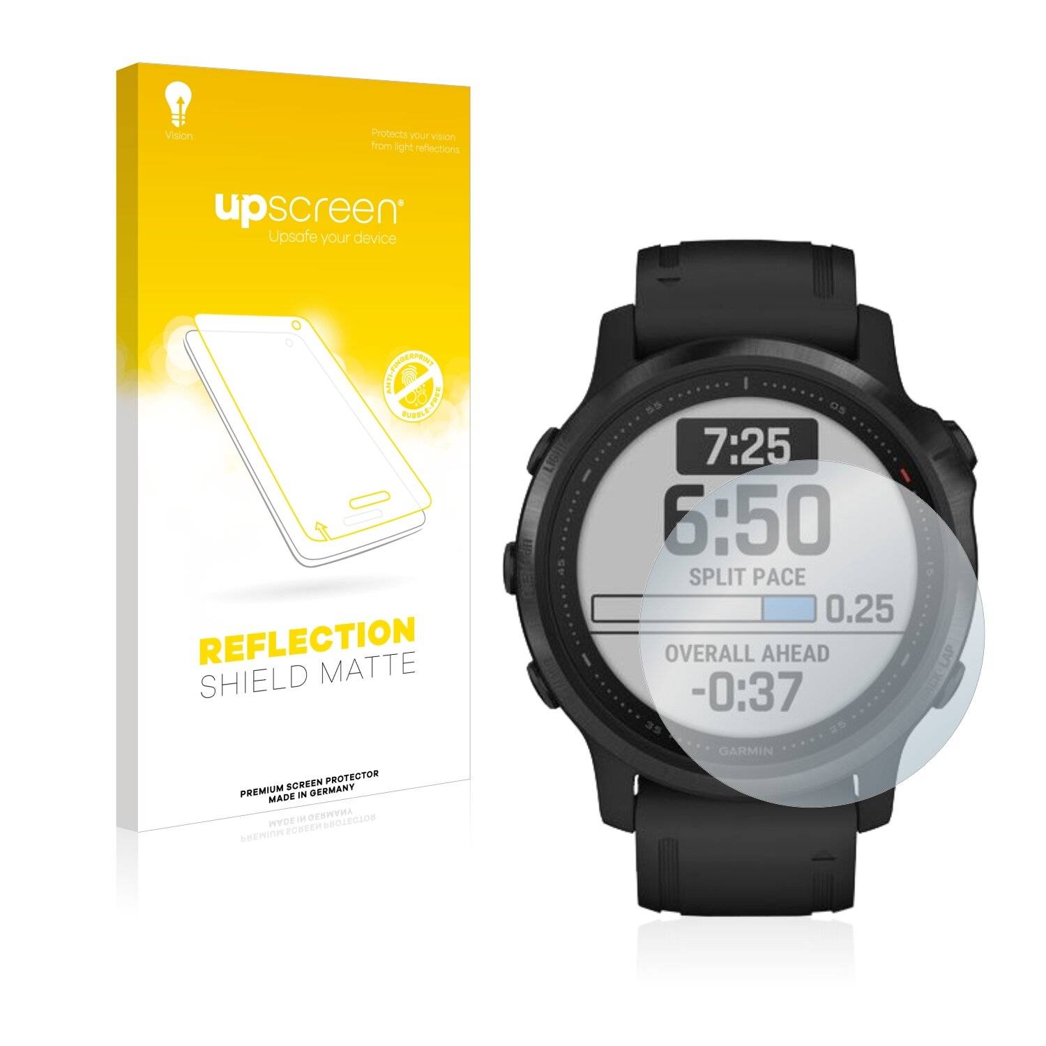 upscreen Reflection Shield Matte Premium Displayschutzfolie für Garmin Fenix 6S