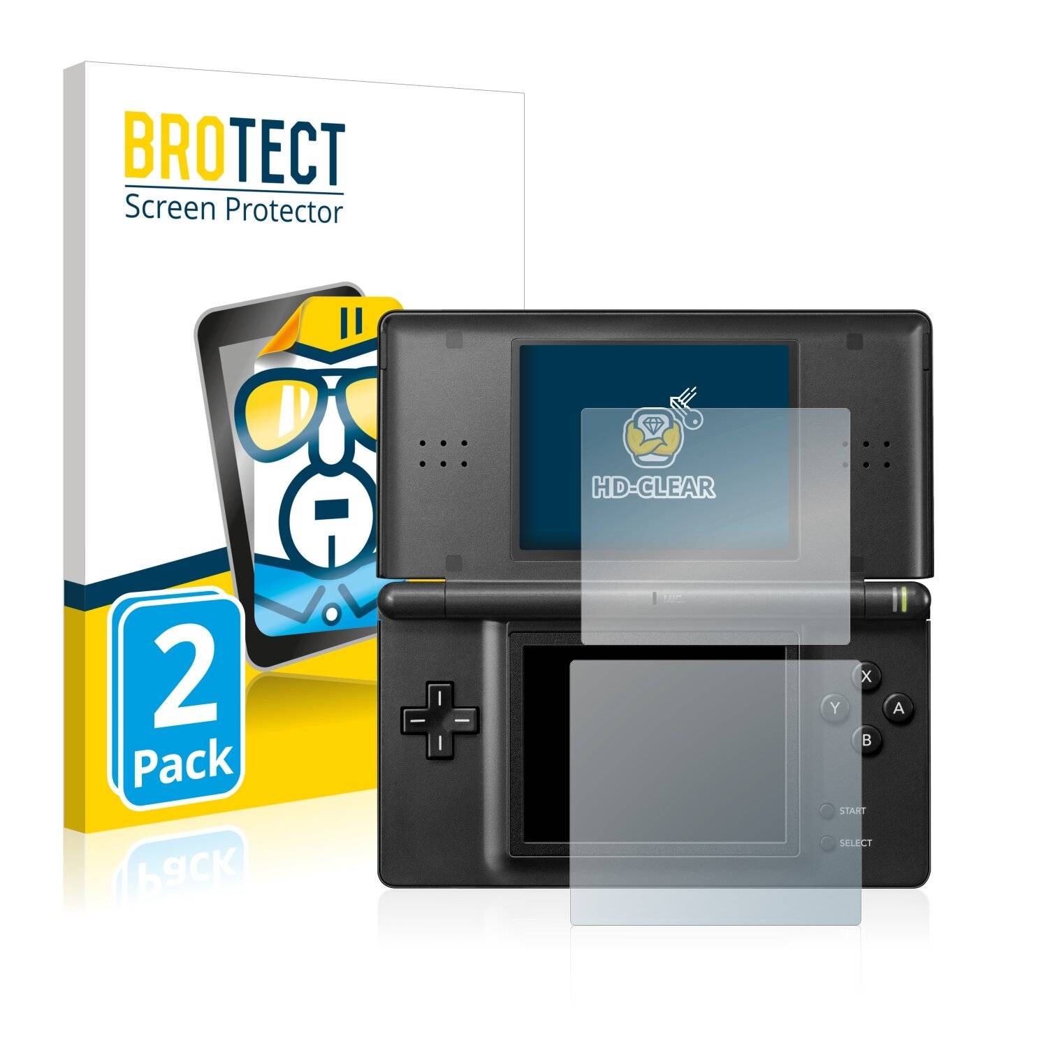 2x BROTECT HD-Clear Displayschutzfolie für Nintendo DS