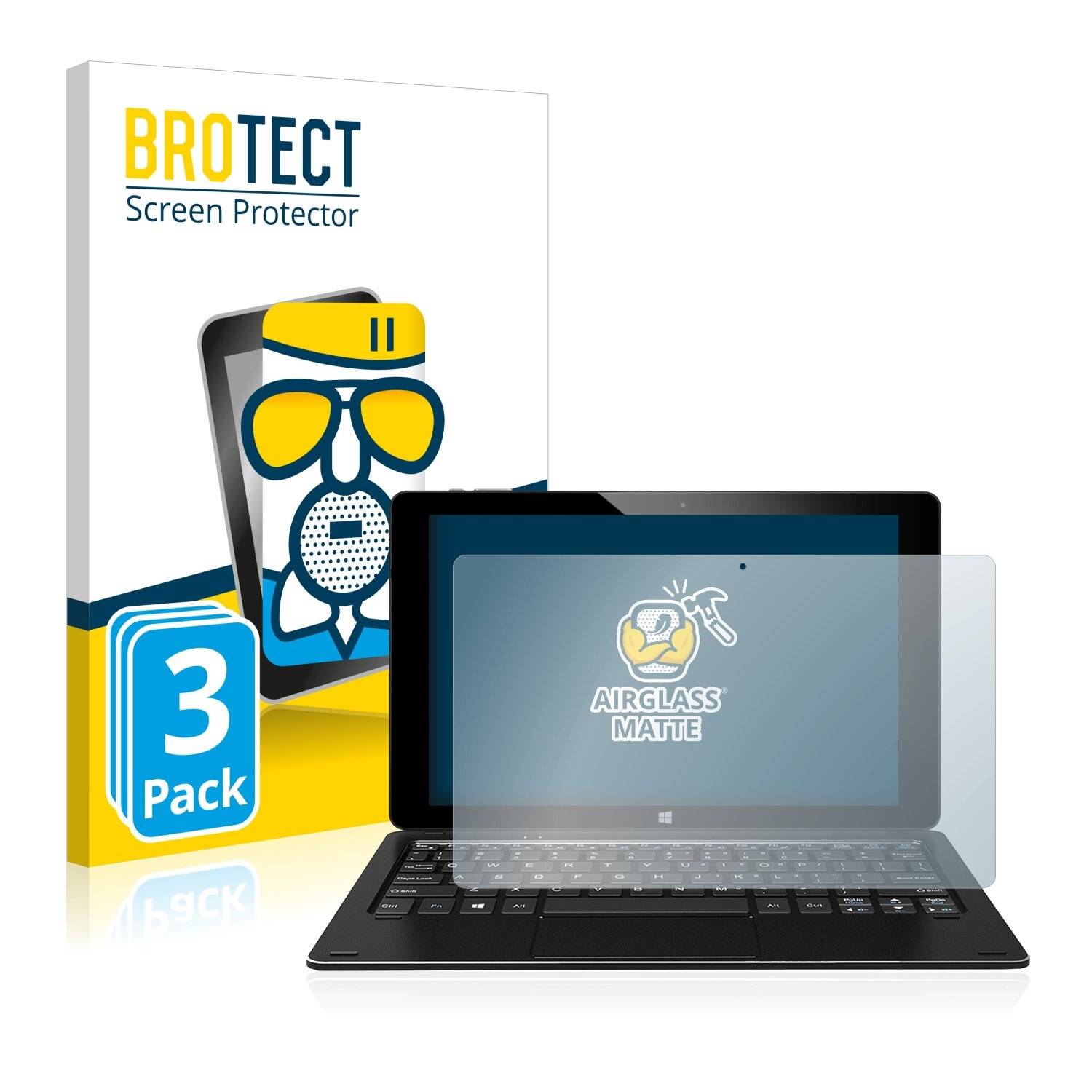 3x BROTECT AirGlass Matte Schutzglas Folie für Alldocube iwork 10