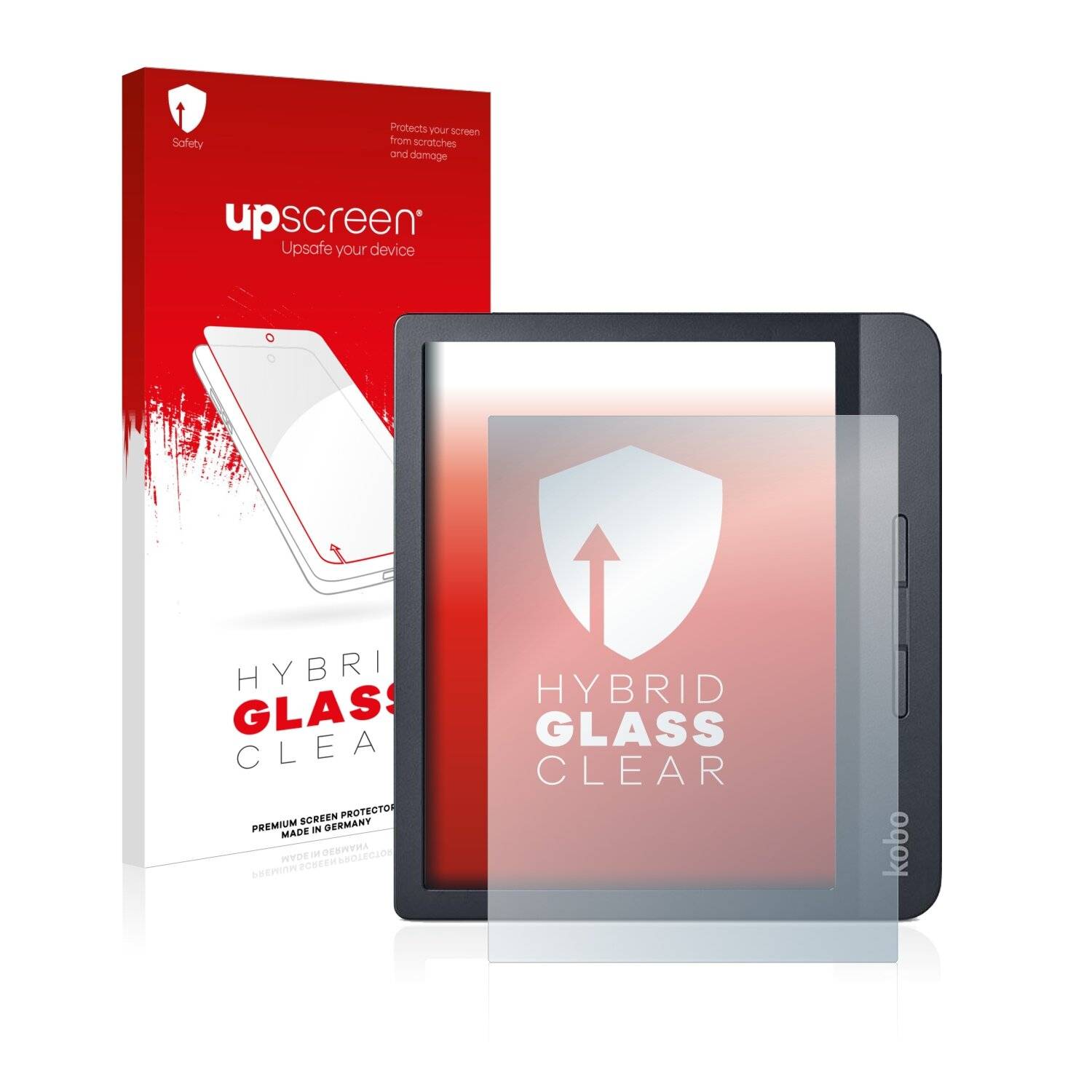 upscreen Hybrid Glass Clear Premium Schutzglas Folie für Kobo Libra