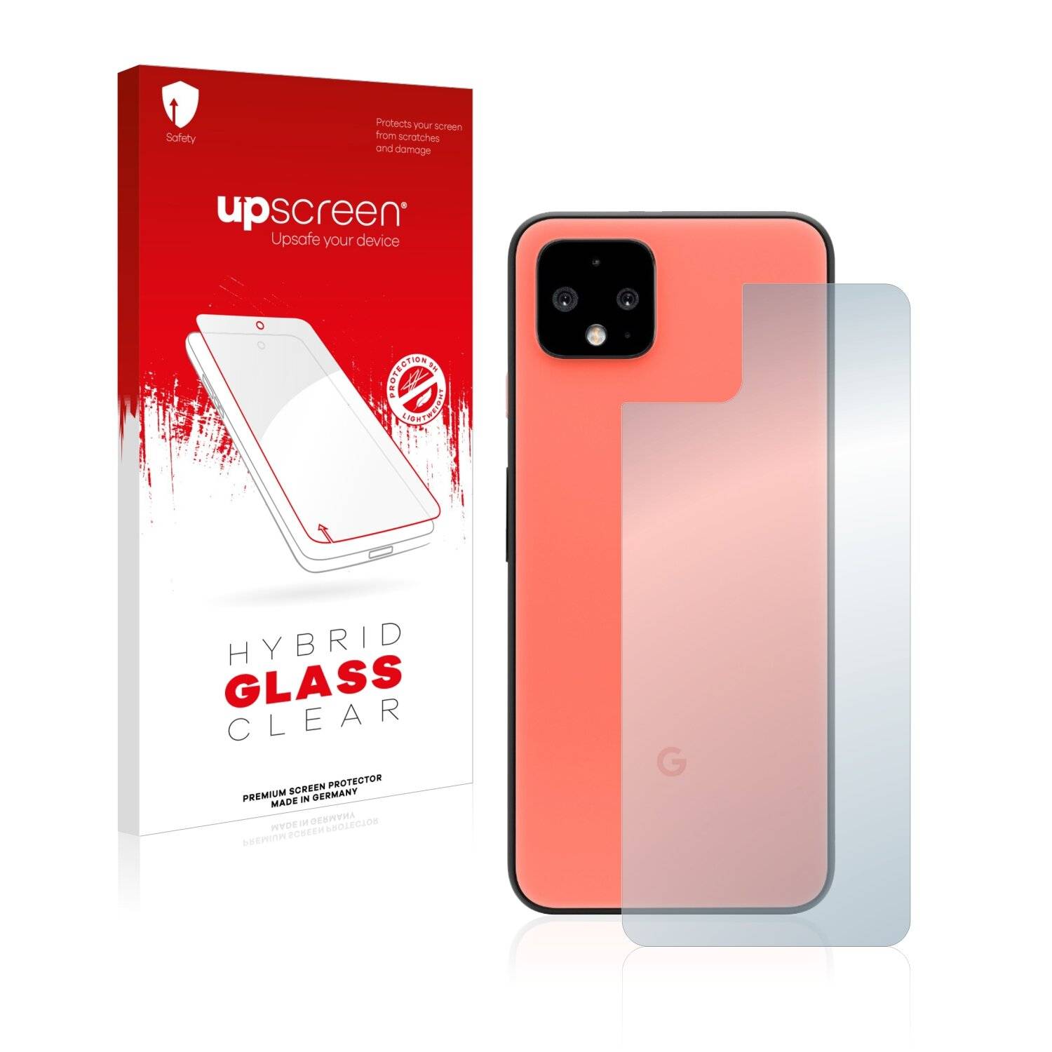 upscreen Hybrid Glass Clear Premium Schutzglas Folie für Google Pixel 4 XL