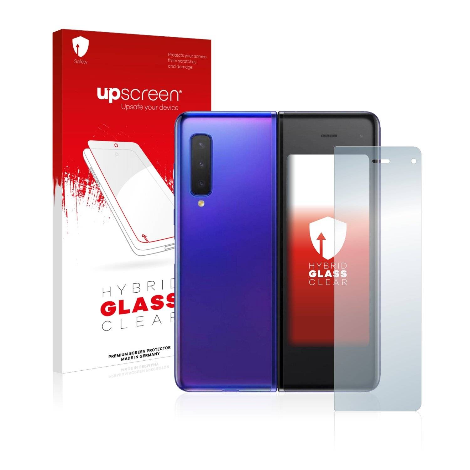 upscreen Hybrid Glass Clear Premium Schutzglas Folie für Samsung Galaxy