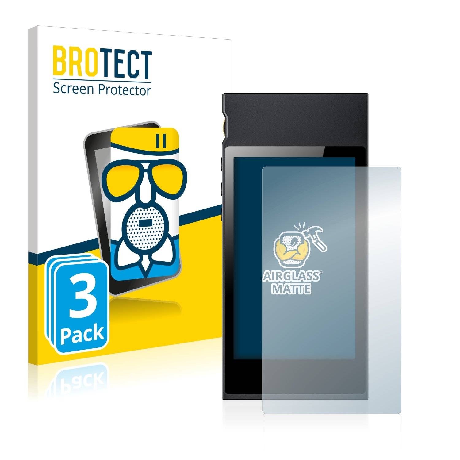 3x BROTECT AirGlass Matte Schutzglas Folie für FiiO