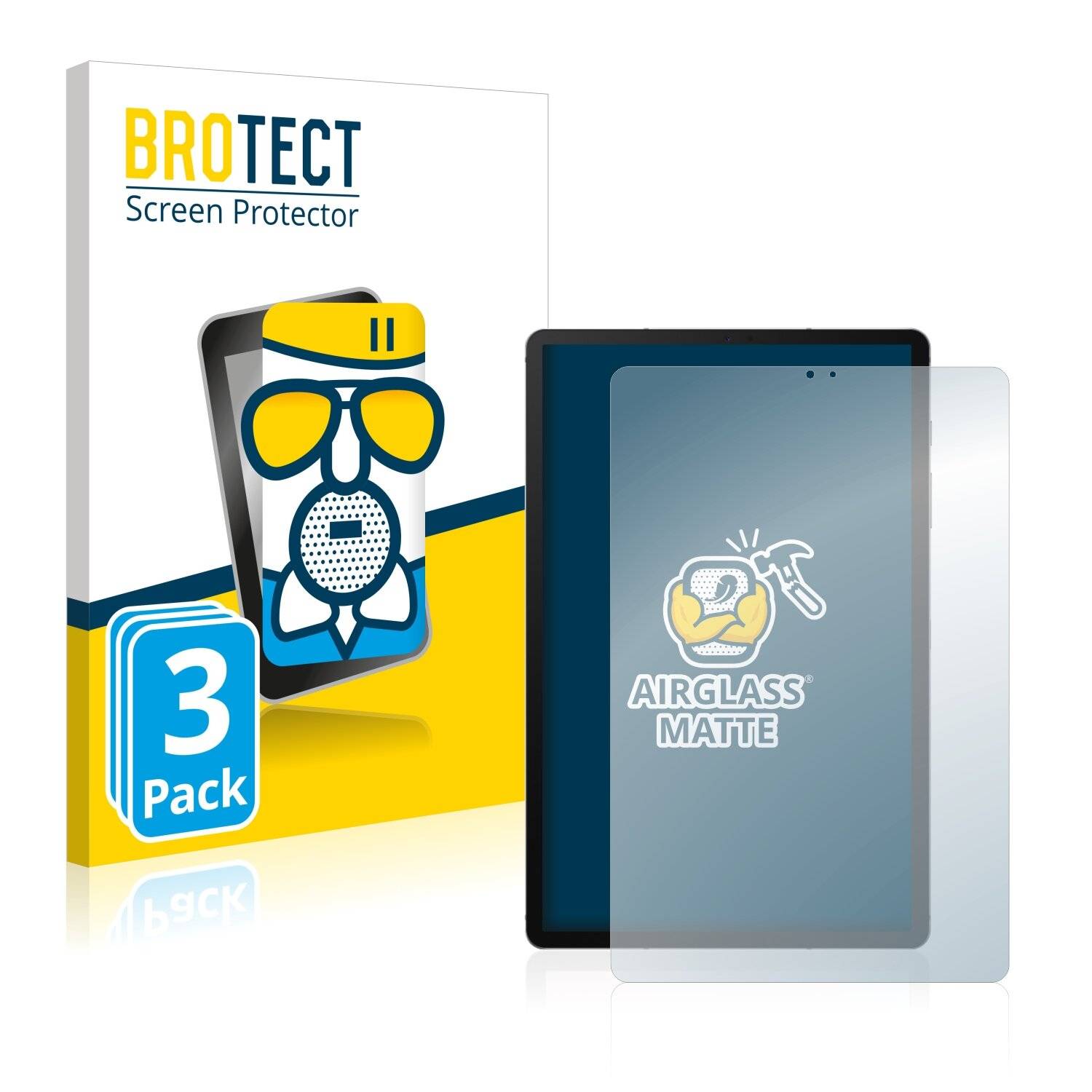 3x BROTECT AirGlass Matte Schutzglas Folie für Samsung Galaxy Tab S6