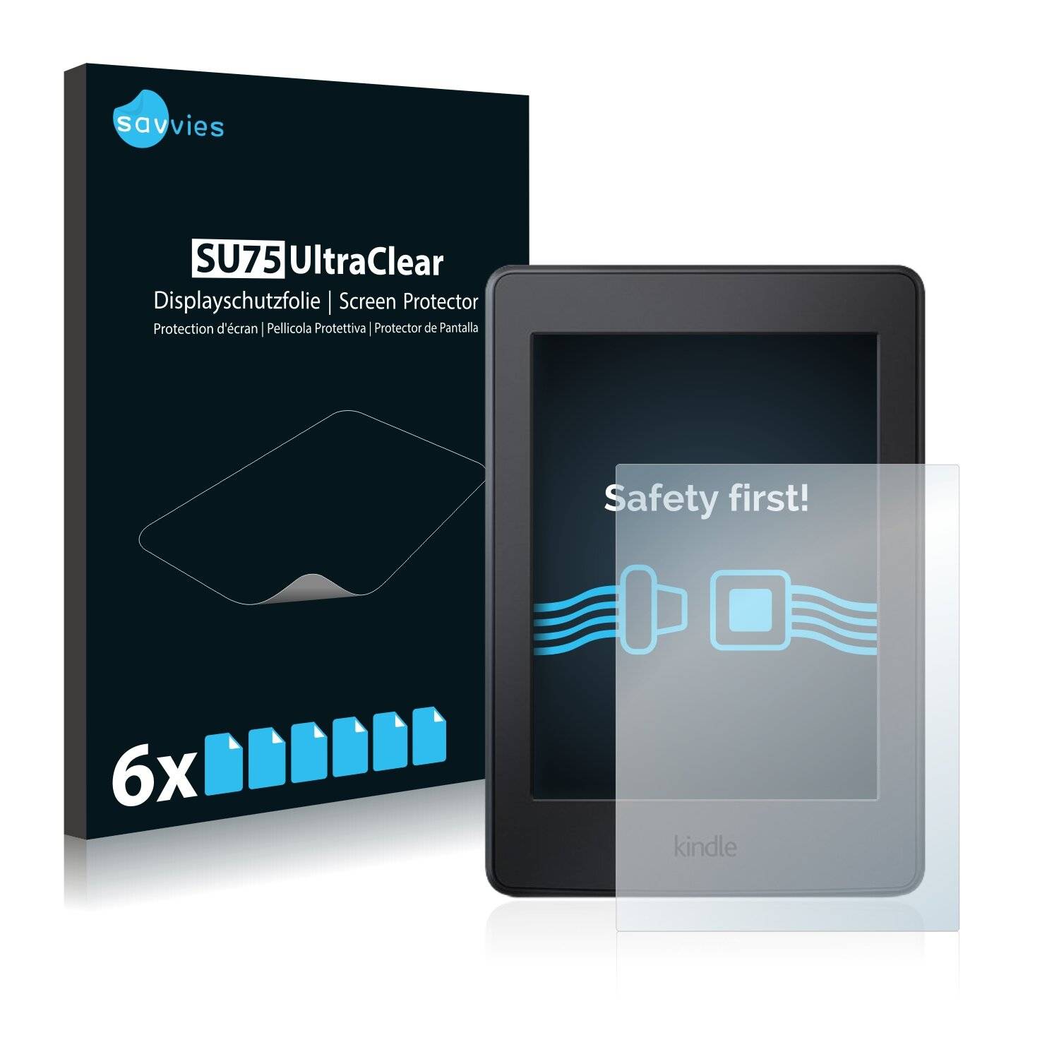6x Savvies SU75 Displayschutzfolie für Amazon Kindle Paperwhite 2015 (7.