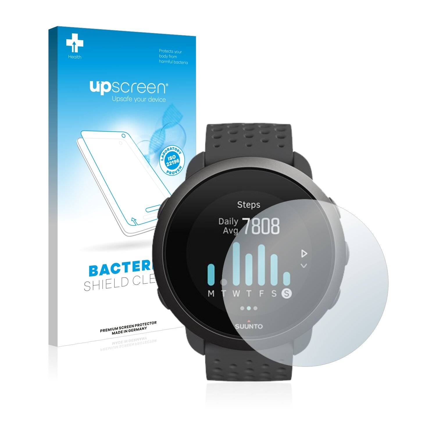 upscreen Bacteria Shield Clear Premium Antibakterielle Displayschutzfolie für Suunto