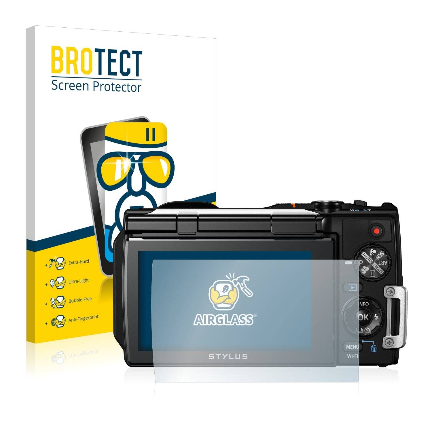 BROTECT AirGlass Schutzglas Folie für Olympus Stylus Tough