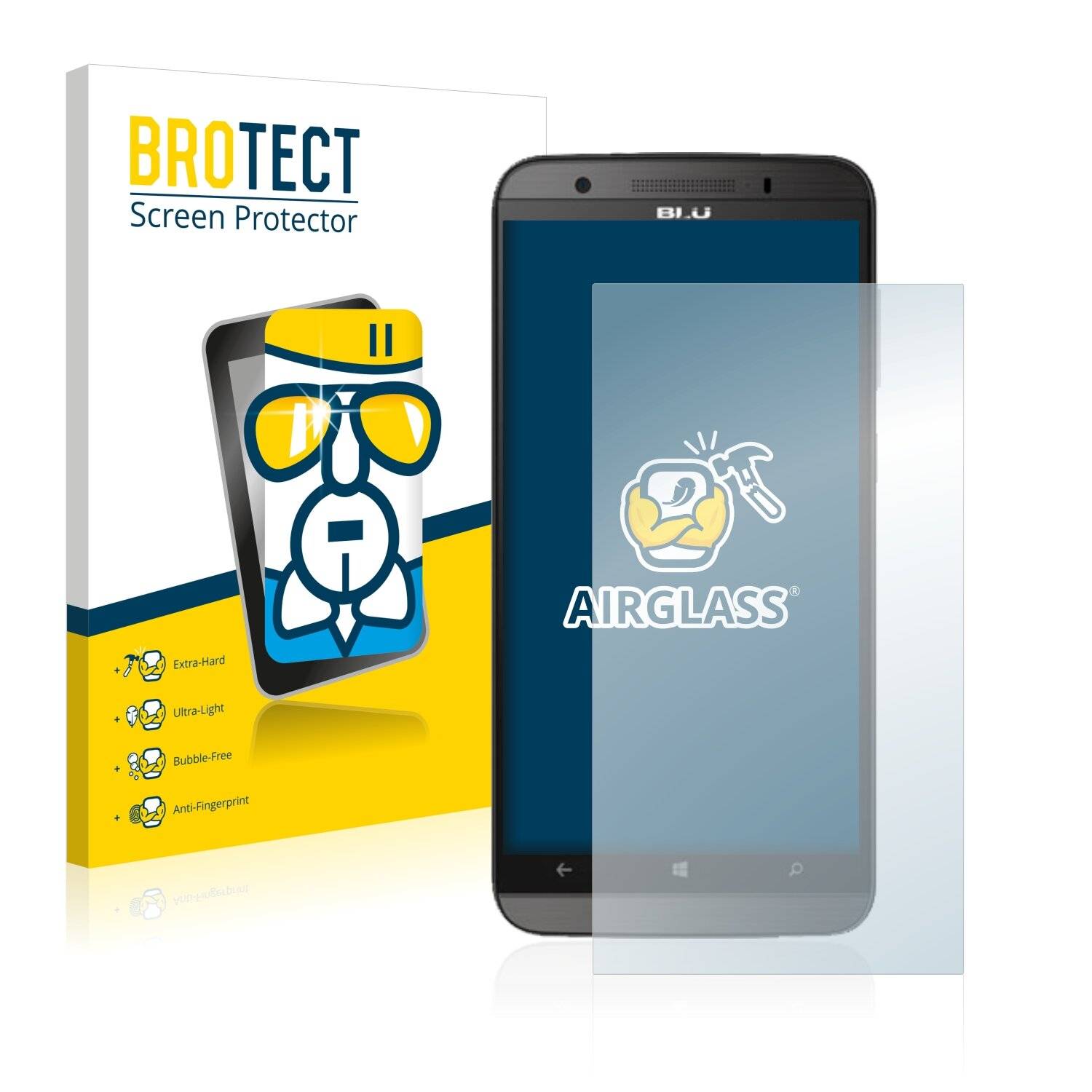 BROTECT AirGlass Schutzglas Folie für BLU Win HD