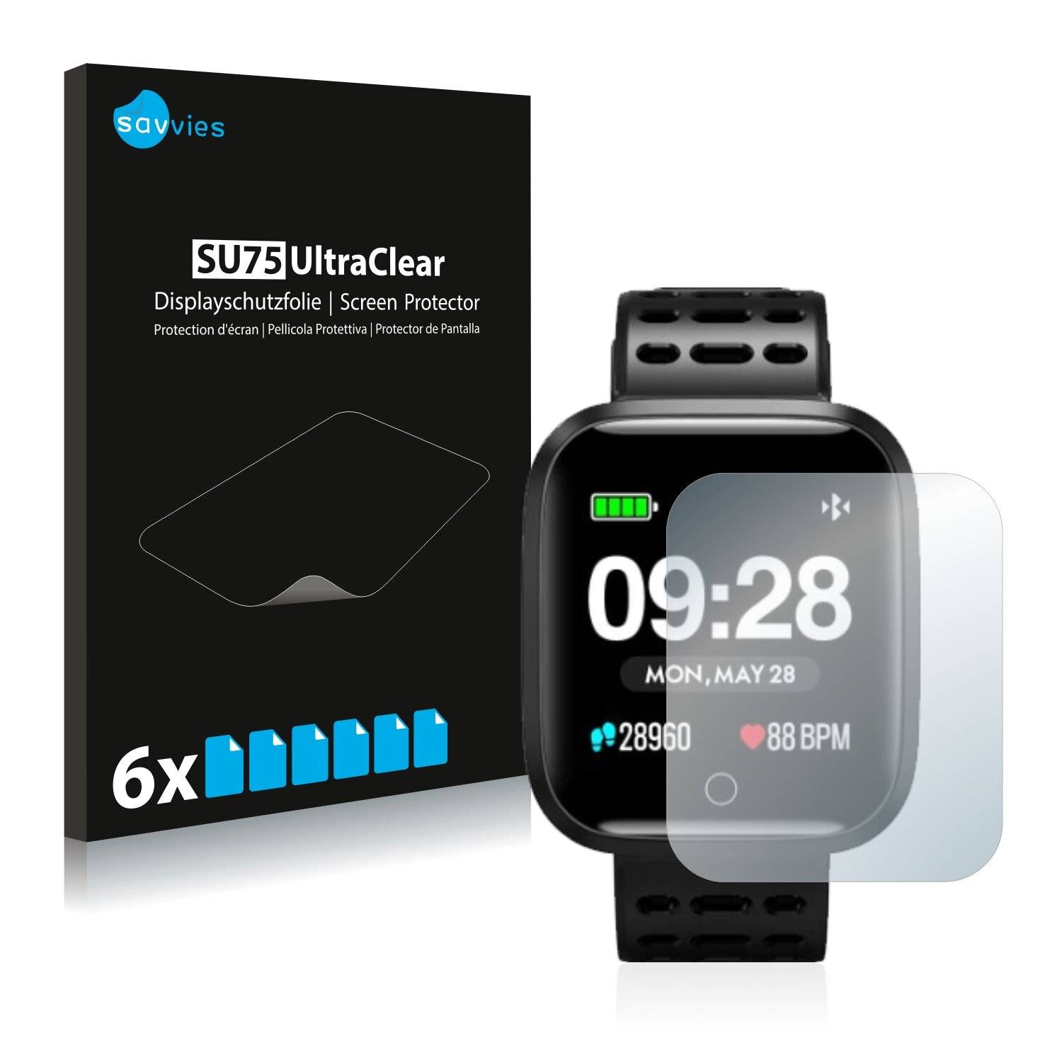 6x Savvies SU75 Displayschutzfolie für Lenovo