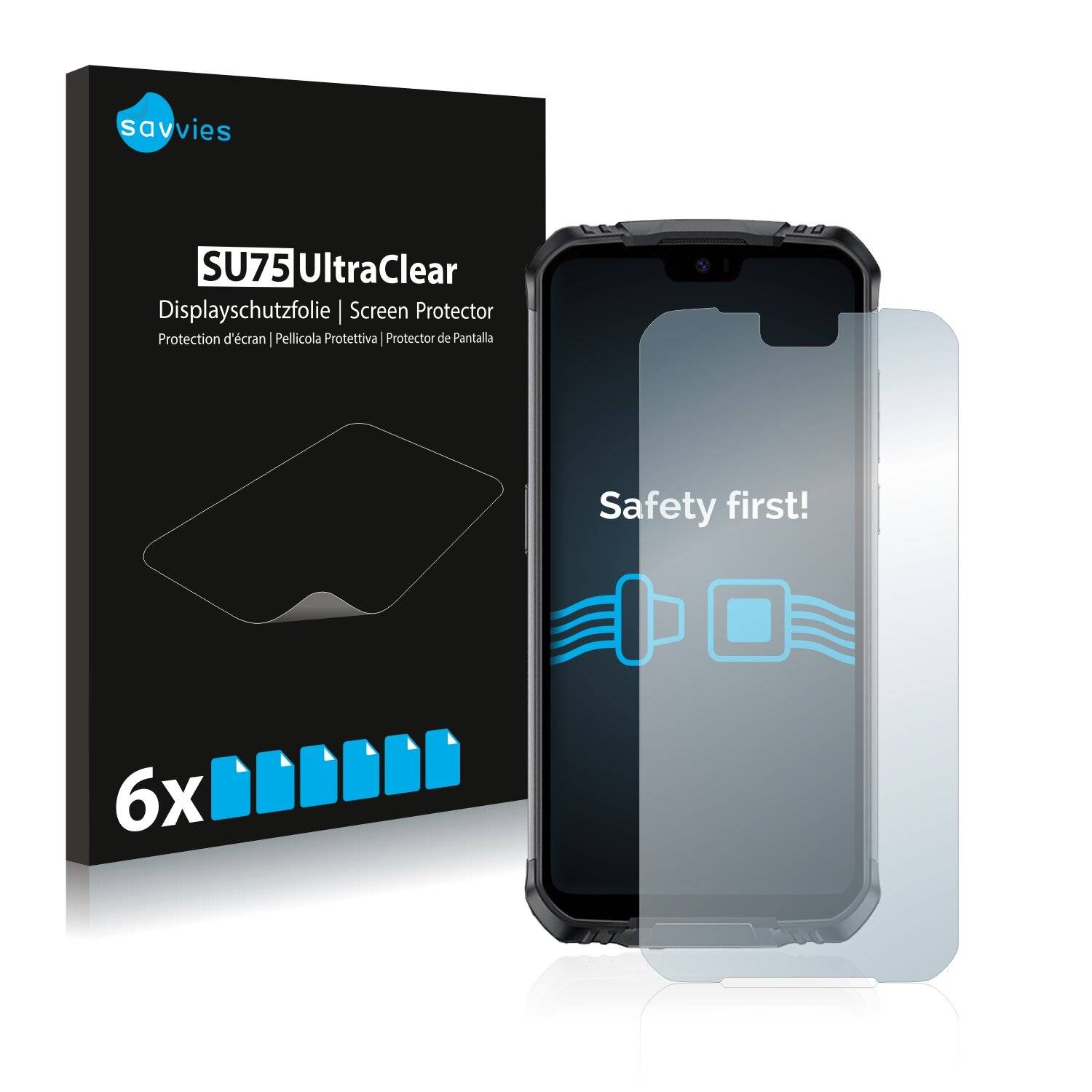 6x Savvies SU75 Displayschutzfolie für Doogee S68