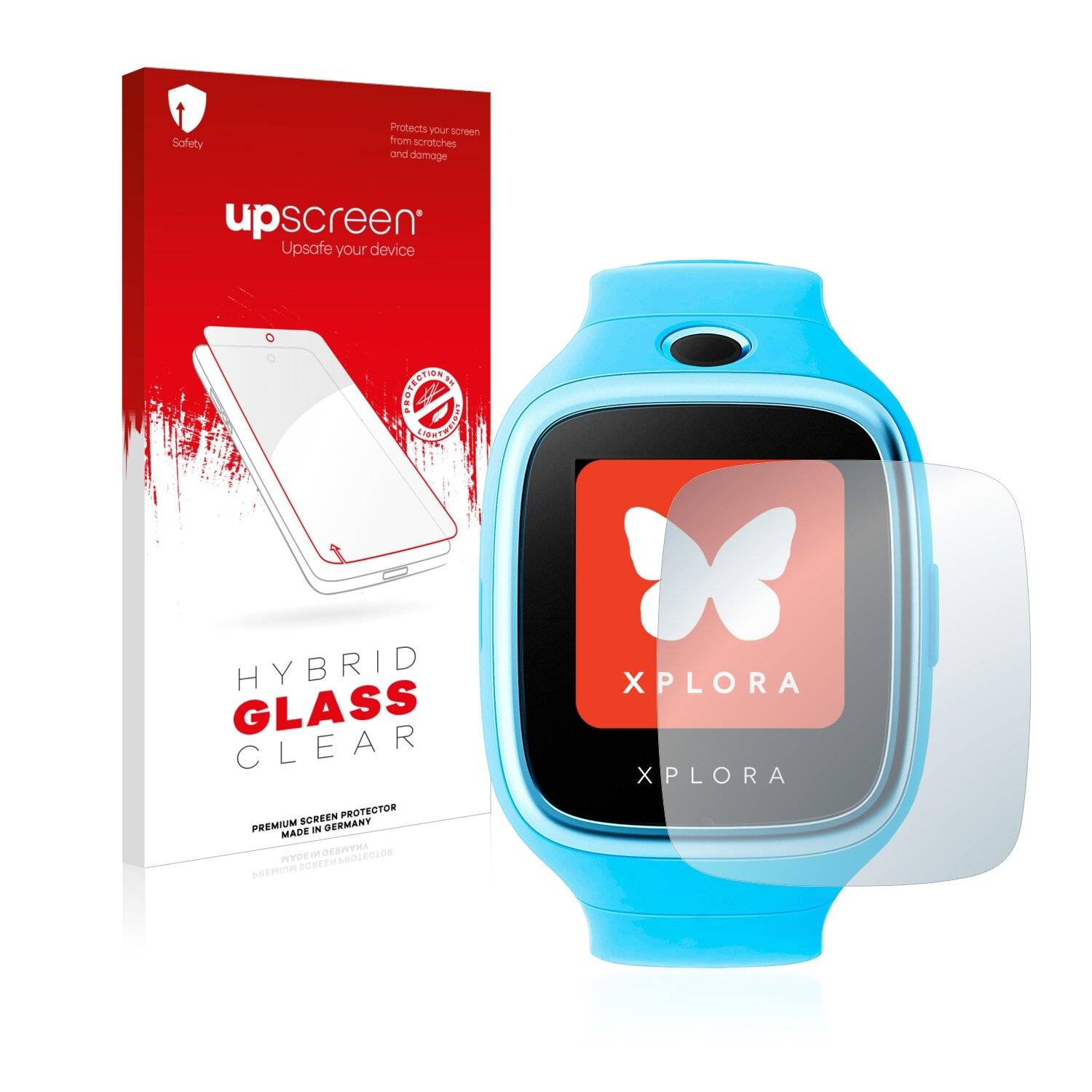 upscreen Hybrid Glass Clear Premium Schutzglas Folie für Xplora