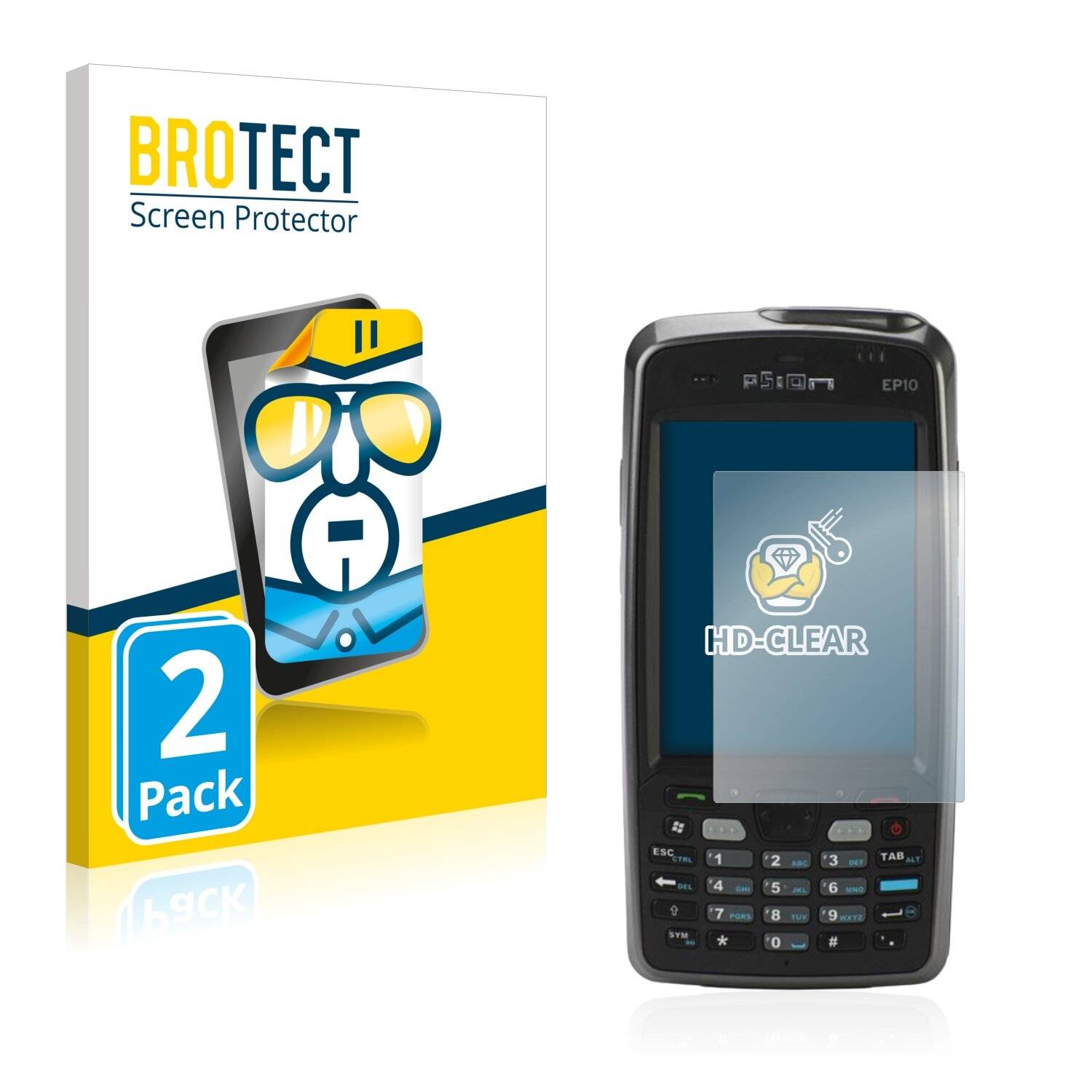 2x BROTECT HD-Clear Displayschutzfolie für Psion