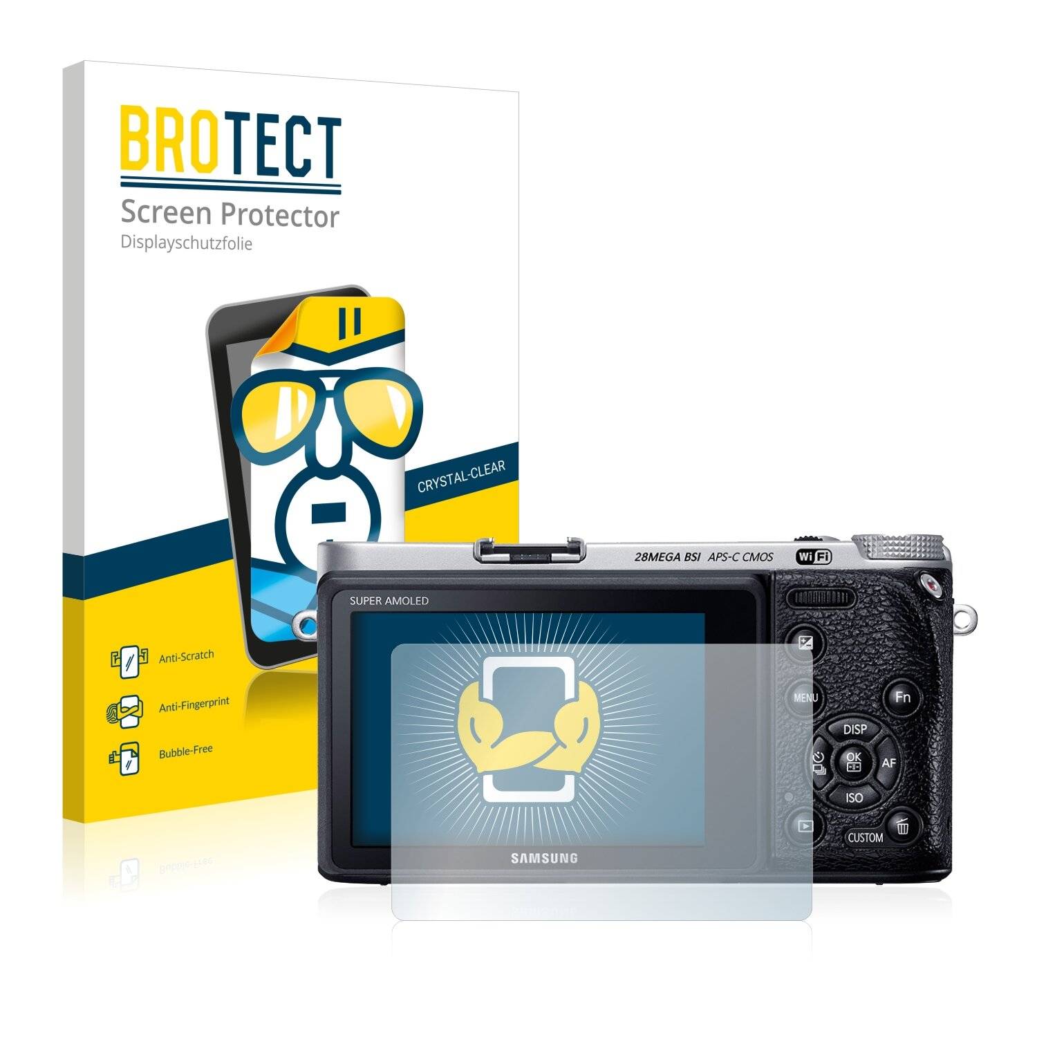 2x BROTECT HD-Clear Displayschutzfolie für Samsung