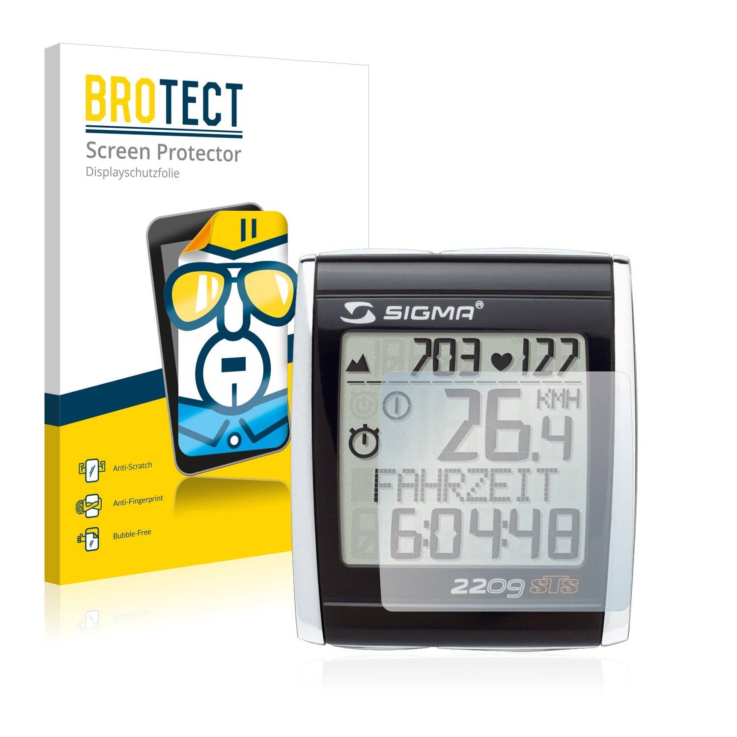 2x BROTECT HD-Clear Displayschutzfolie für Sigma BC 2209