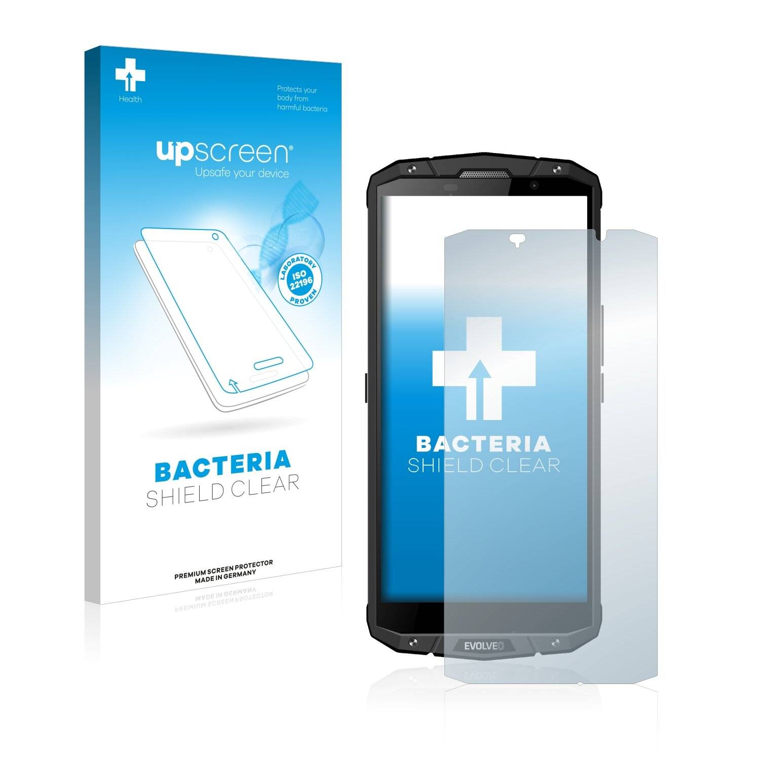 upscreen Bacteria Shield Clear Premium Antibakterielle Displayschutzfolie für Evolveo