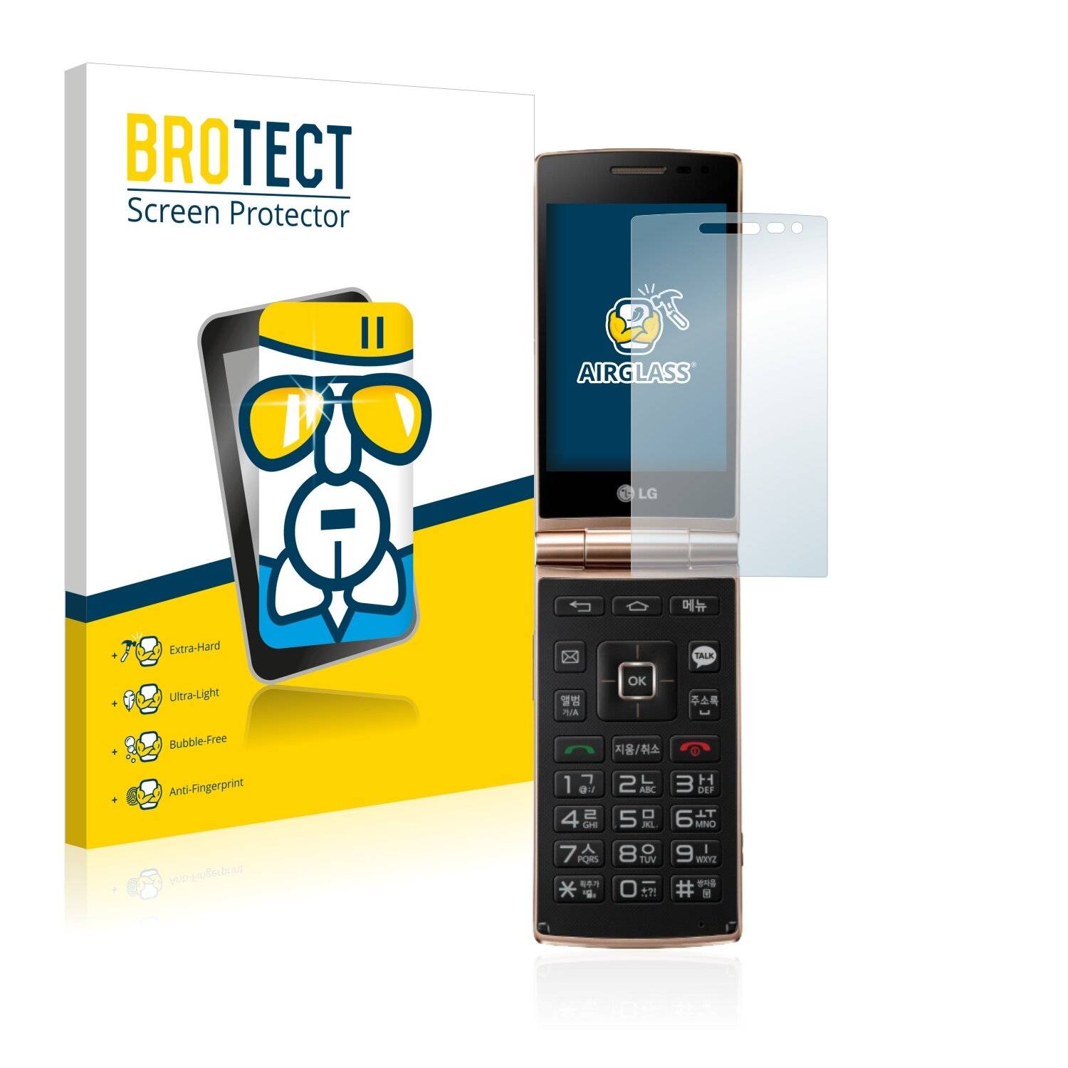 BROTECT AirGlass Schutzglas Folie für LG Wine Smart