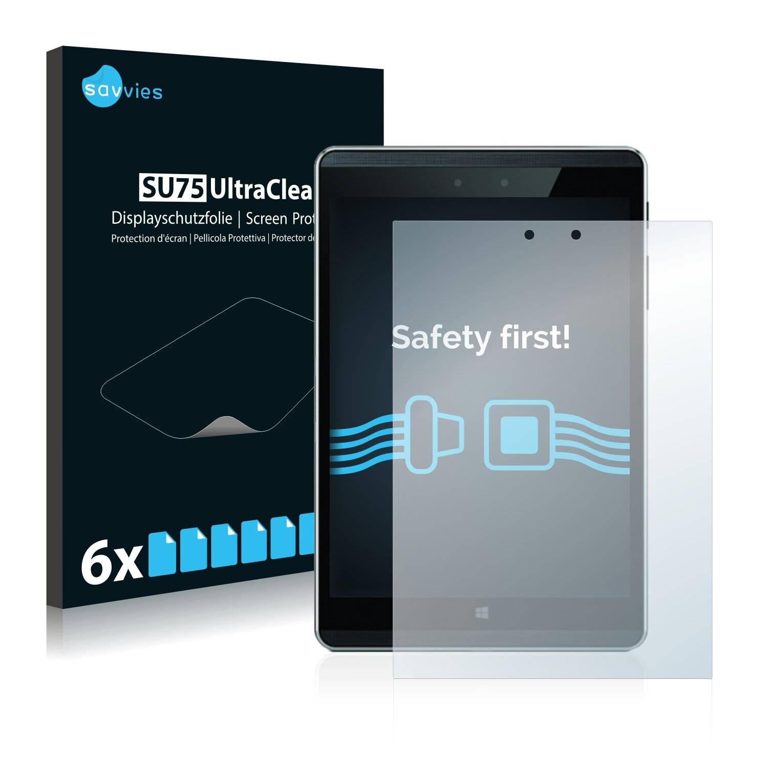 6x Savvies SU75 Displayschutzfolie für HP Pro Tablet 608
